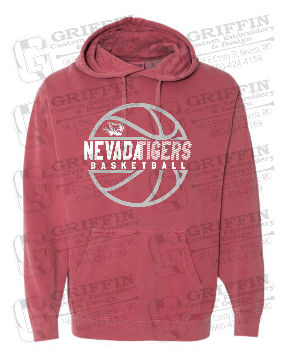 Comfort Colors Hoodie - Basketball - Nevada Tigers 19-V