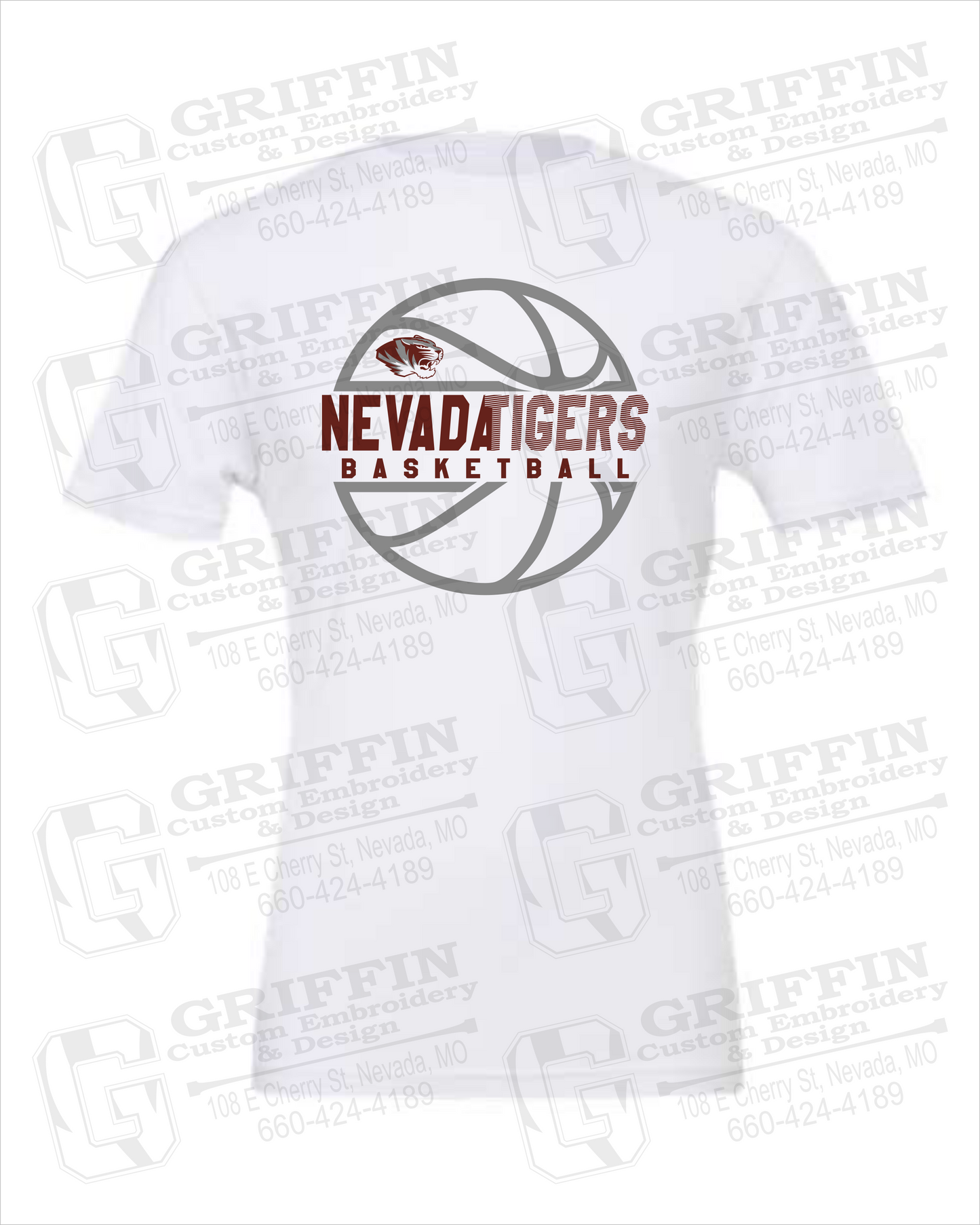 Cotton Short Sleeve T-Shirt - Basketball - Nevada Tigers 19-V