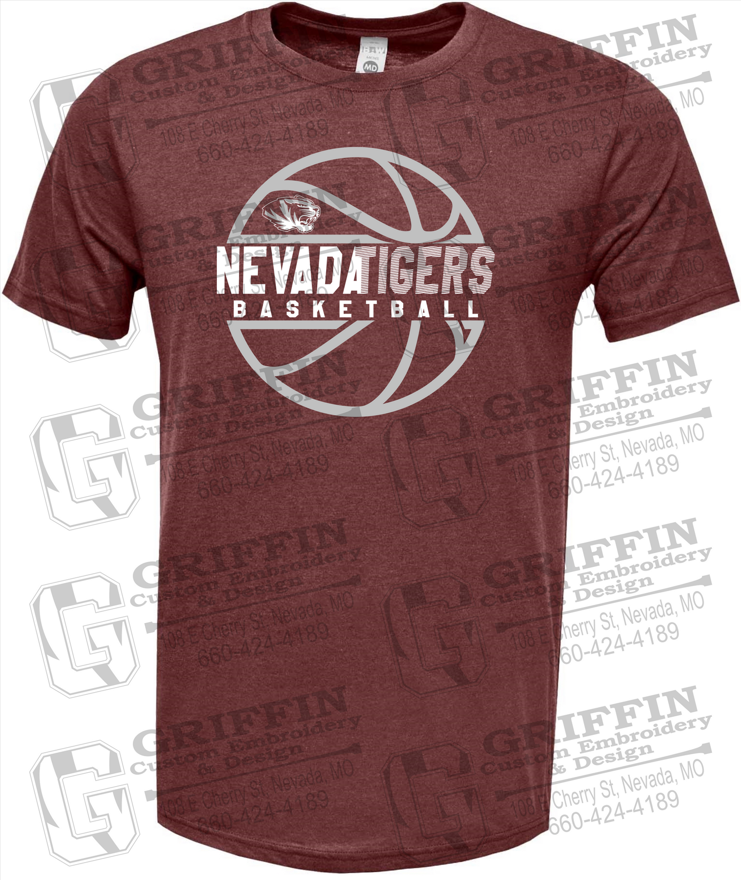 Soft-Tek Short Sleeve T-Shirt - Basketball - Nevada Tigers 19-V