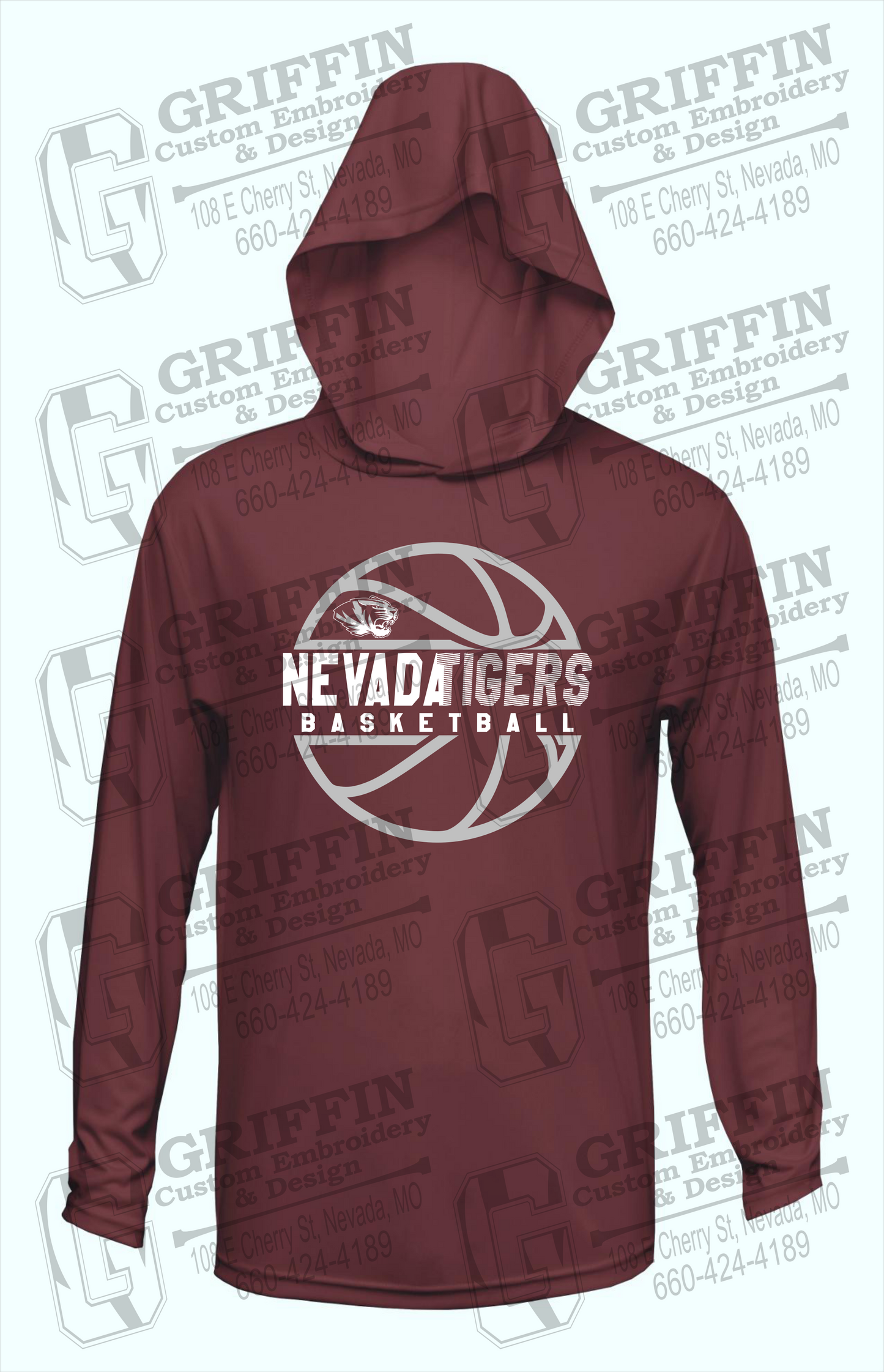 Dry-Fit T-Shirt Hoodie - Basketball - Nevada Tigers 19-V