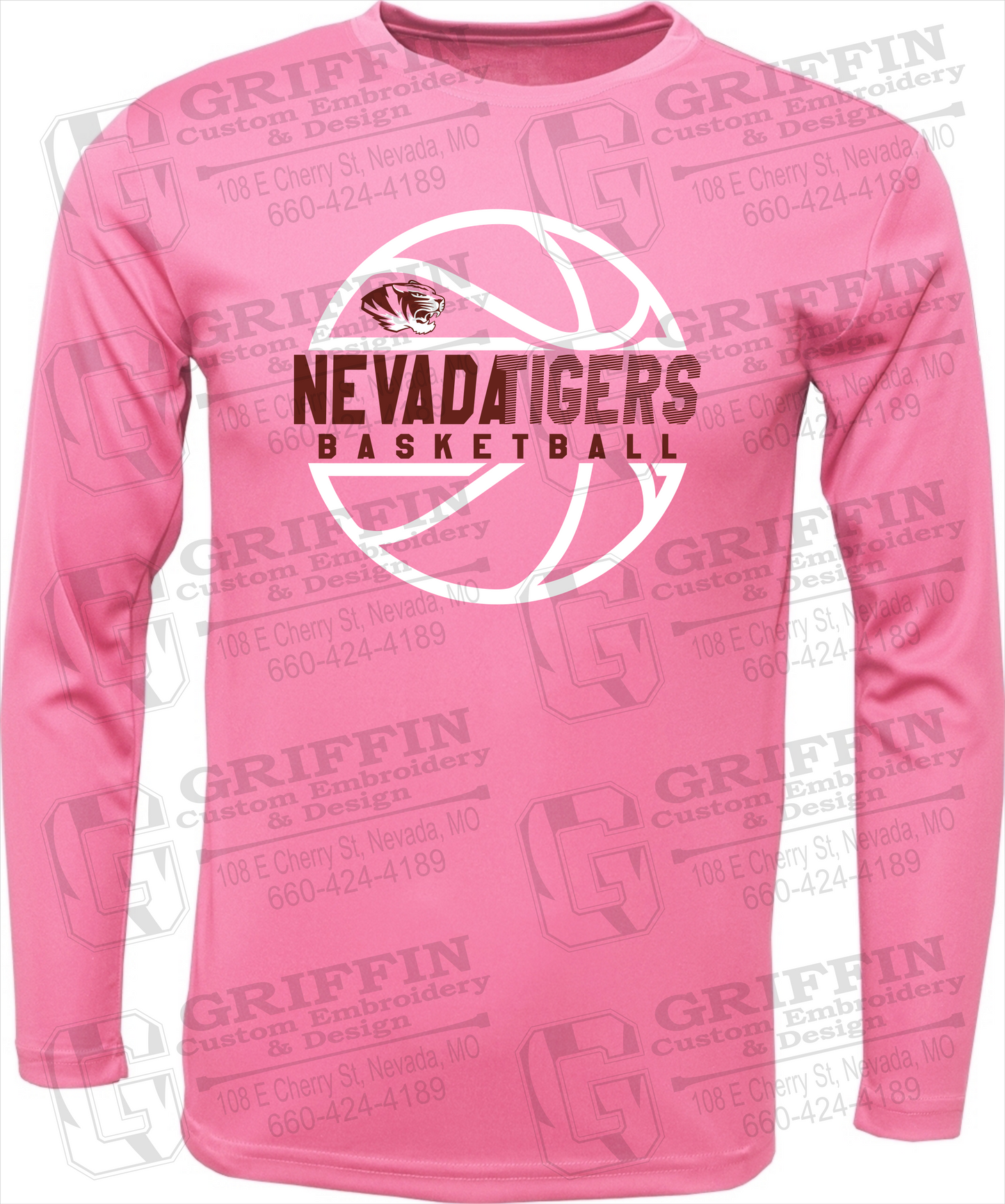 Toddler Dry-Fit Long Sleeve T-Shirt - Basketball - Nevada Tigers 19-V