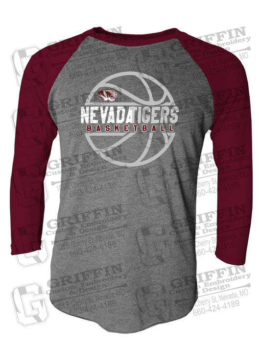 Tri-Blend Raglan Sleeve T-Shirt - Basketball - Nevada Tigers 19-V