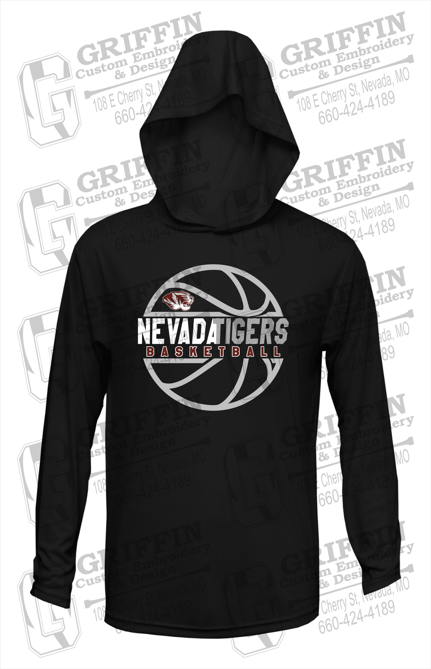 Dry-Fit T-Shirt Hoodie - Basketball - Nevada Tigers 19-V