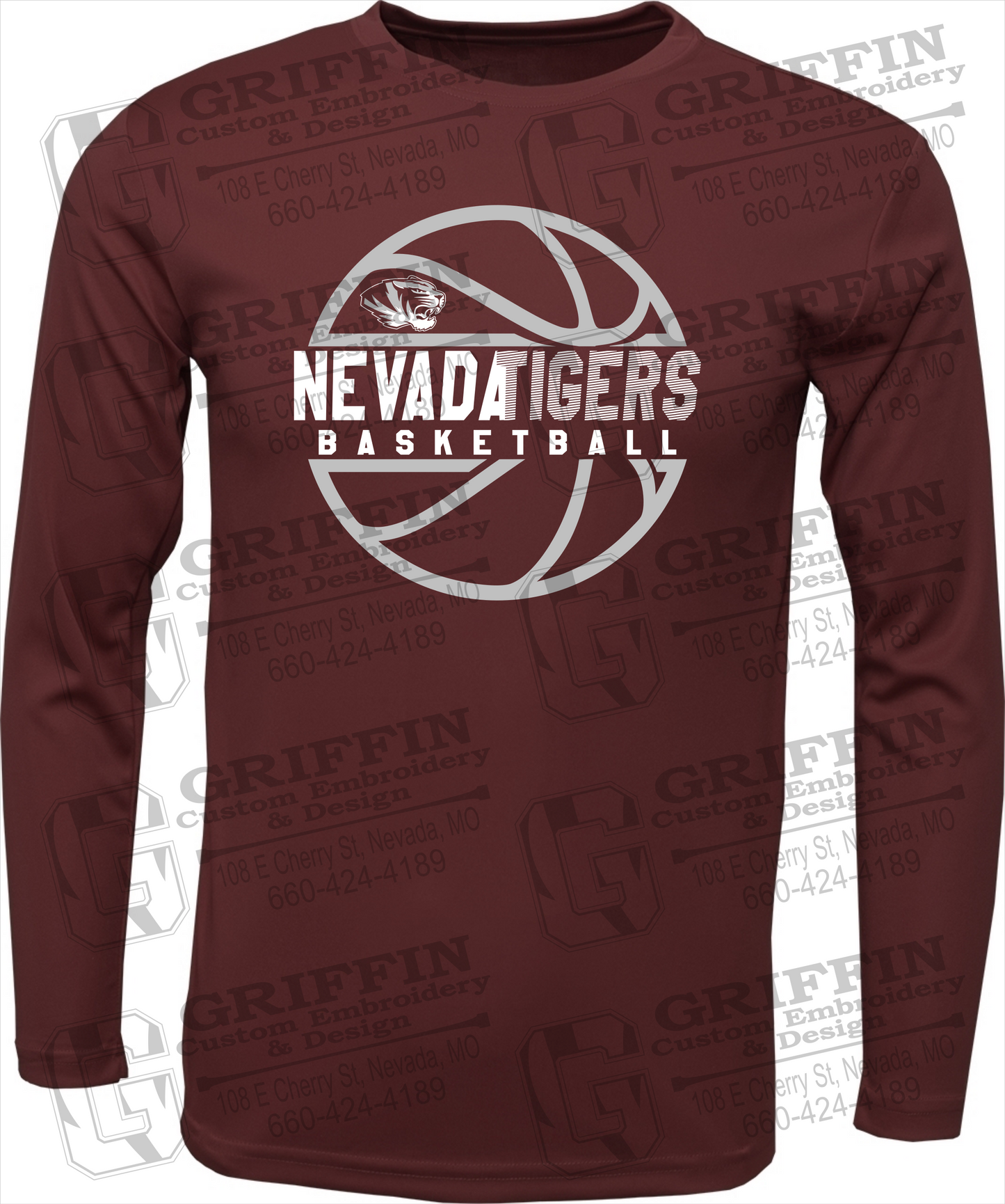 Toddler Dry-Fit Long Sleeve T-Shirt - Basketball - Nevada Tigers 19-V