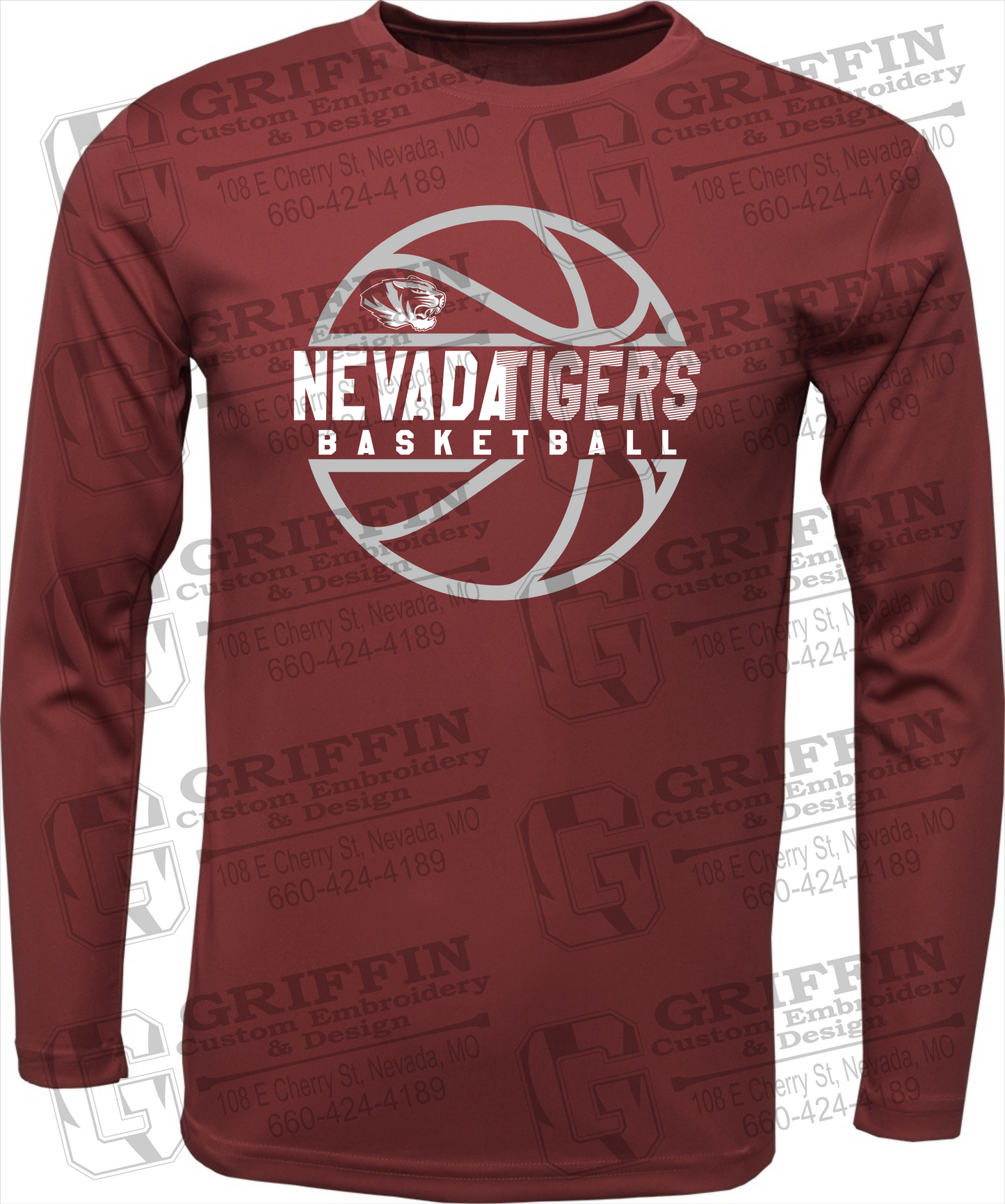 Dry-Fit Long Sleeve T-Shirt - Basketball - Nevada Tigers 19-V