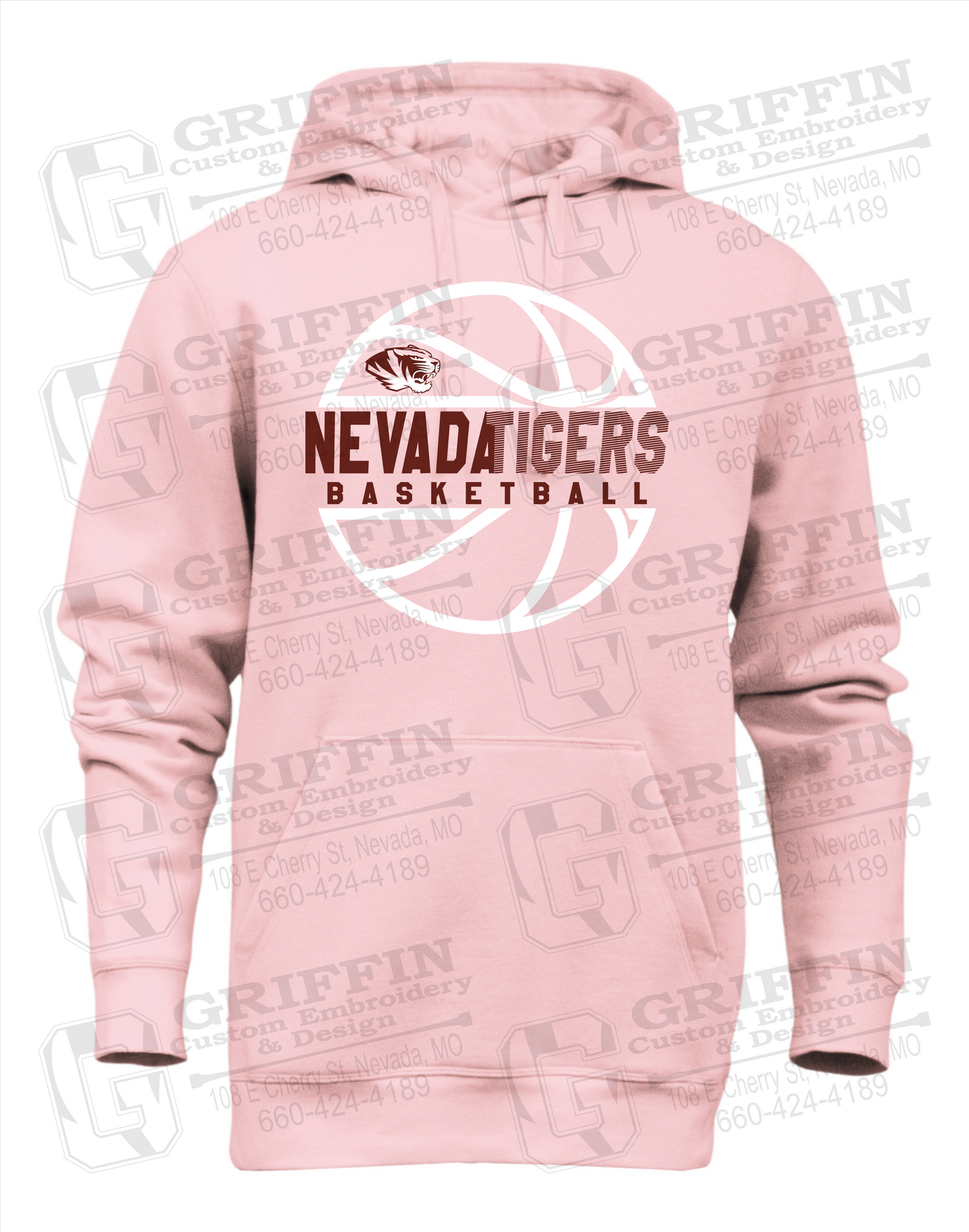 Heavyweight Fleece Hoodie - Basketball - Nevada Tigers 19-V