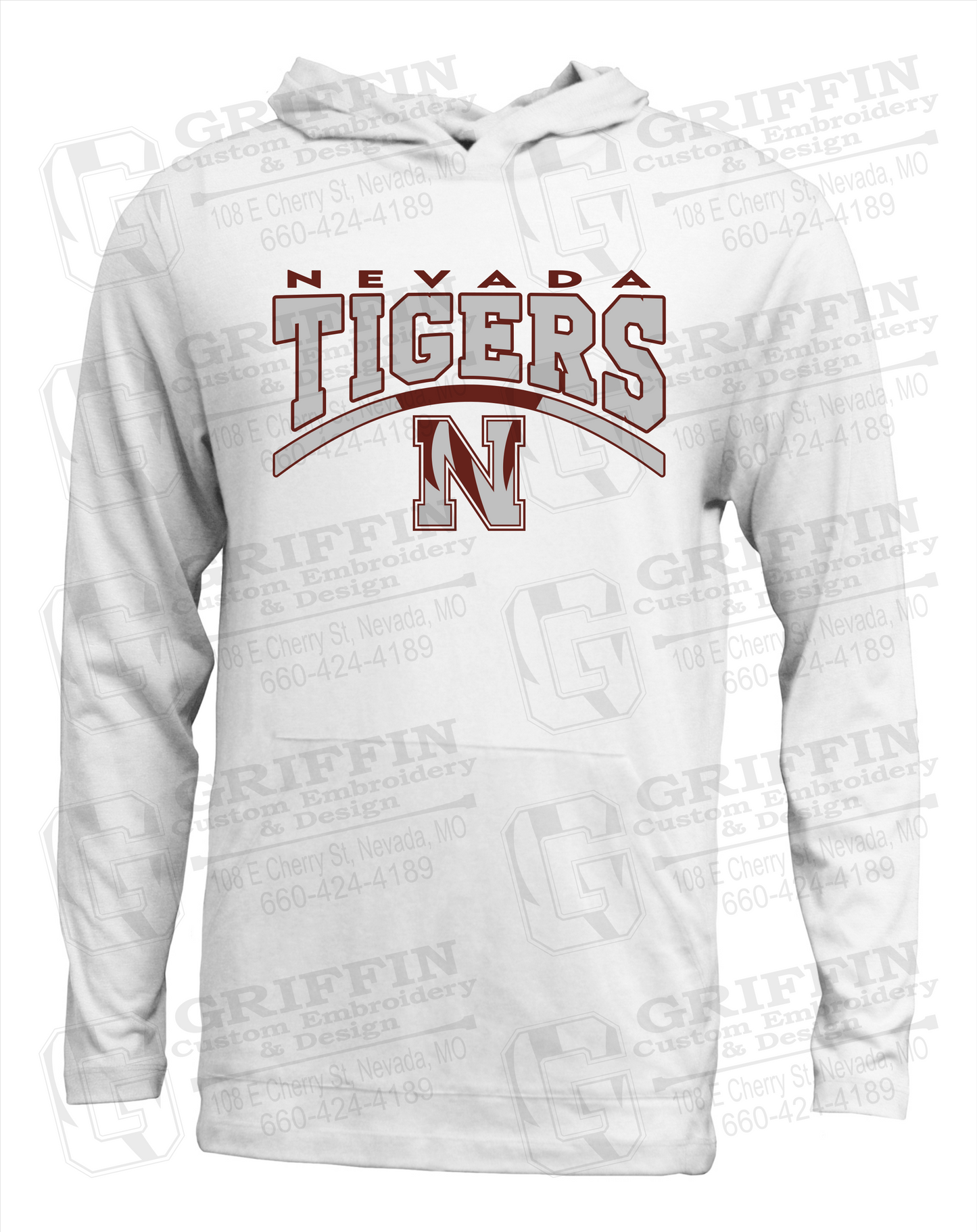 Soft-Tek T-Shirt Hoodie - Nevada Tigers 20-Q