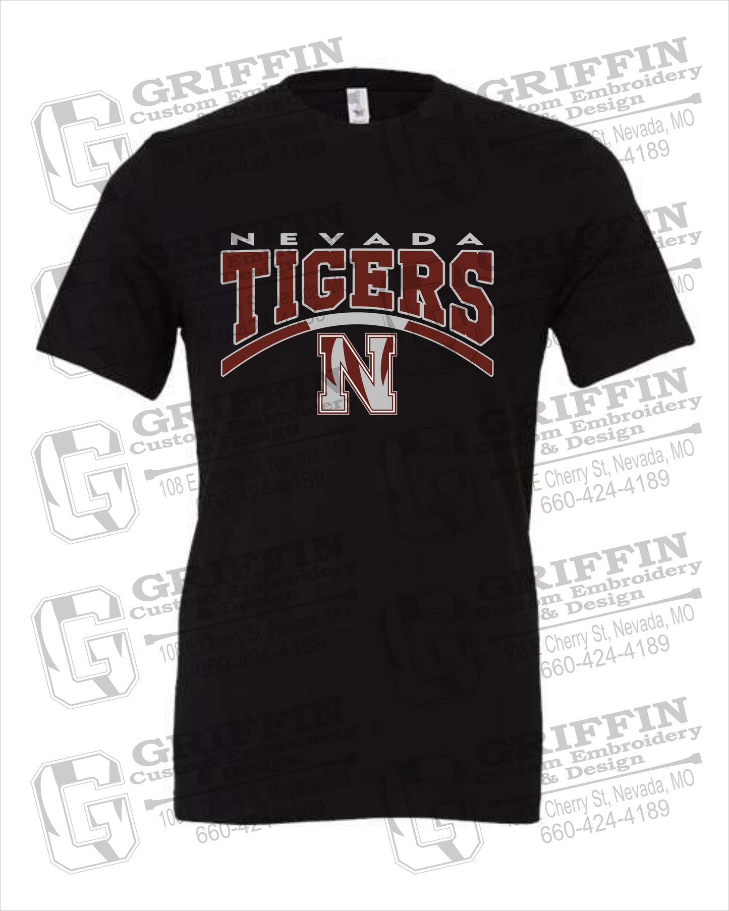 Nevada Tigers 20-Q 100% Cotton Short Sleeve T-Shirt