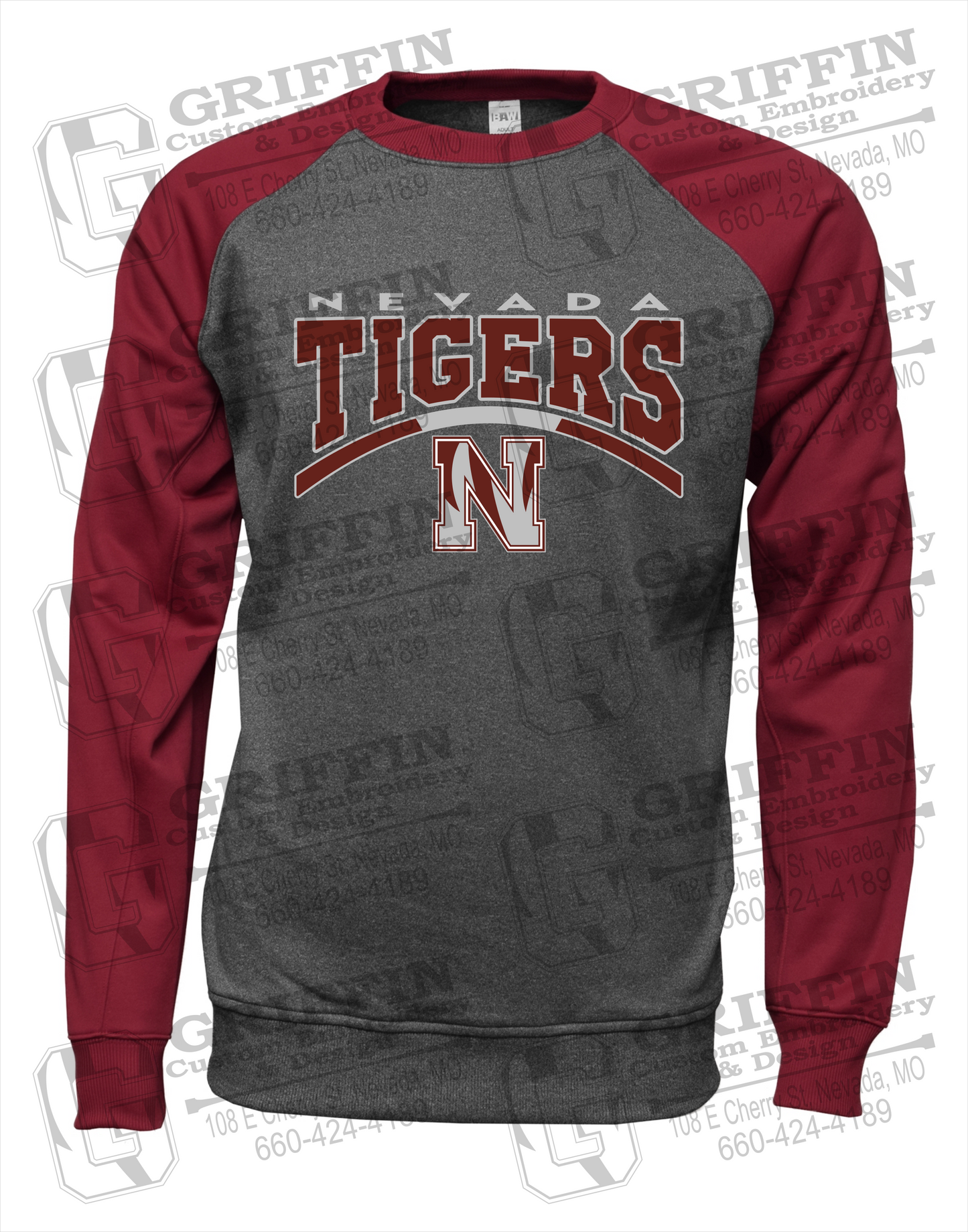 Nevada Tigers 20-Q Raglan Sweatshirt
