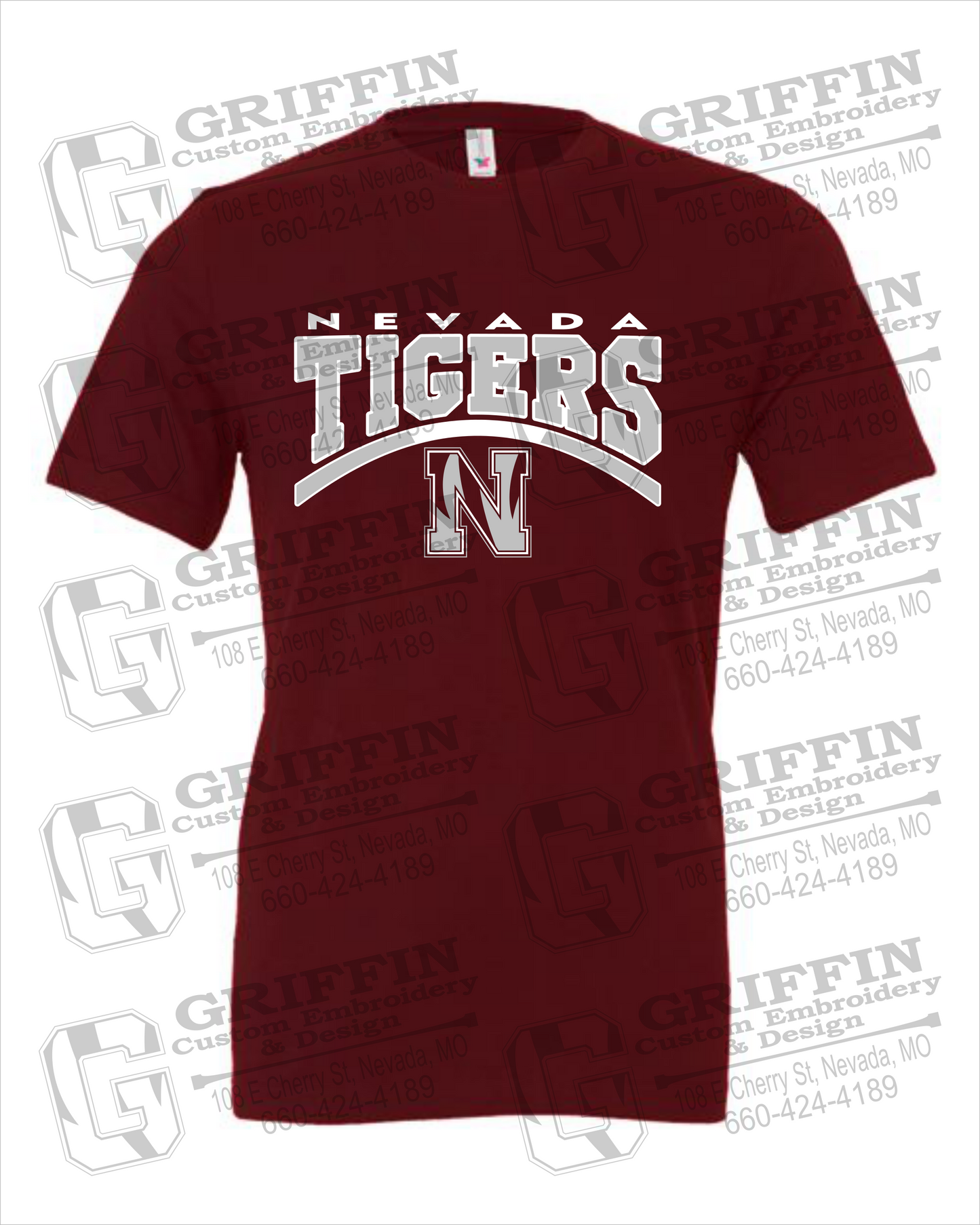 Nevada Tigers 20-Q 100% Cotton Short Sleeve T-Shirt