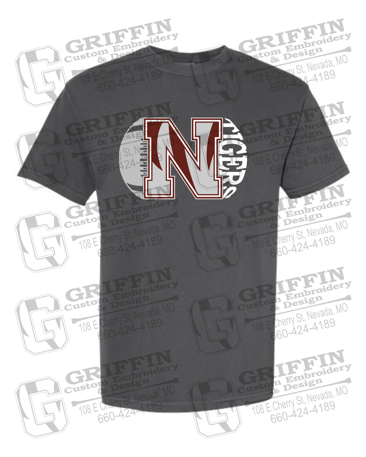 Comfort Colors Short Sleeve T-Shirt - Football - Nevada Tigers 20-S