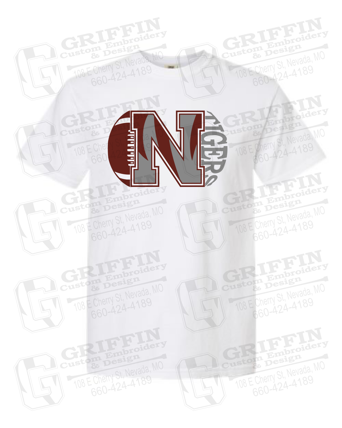 Comfort Colors Short Sleeve T-Shirt - Football - Nevada Tigers 20-S