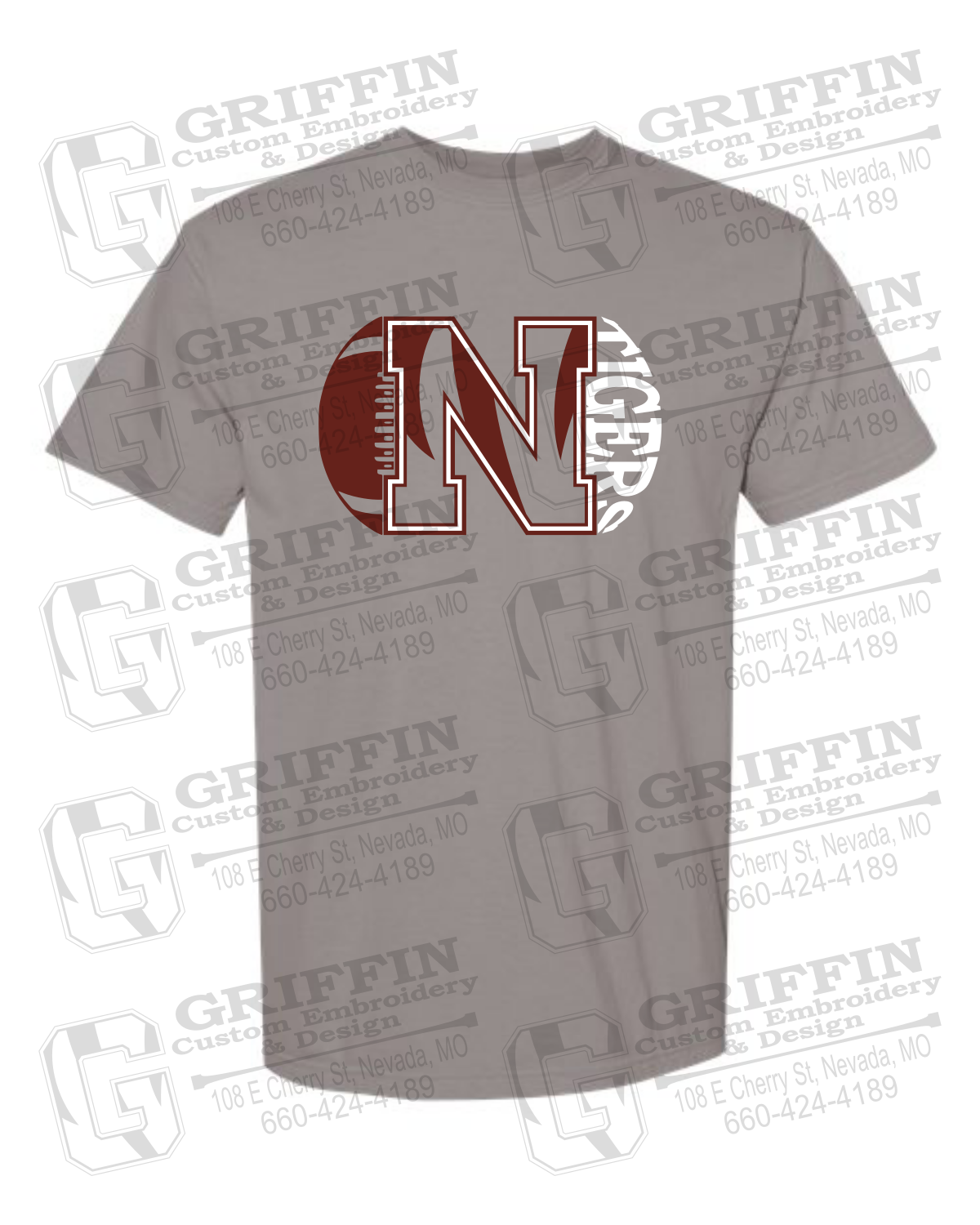 Comfort Colors Short Sleeve T-Shirt - Football - Nevada Tigers 20-S