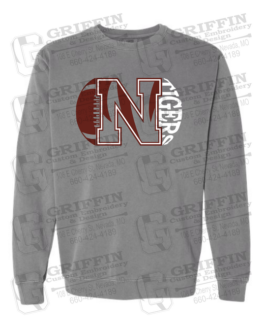 Comfort Colors Crewneck Sweatshirt - Football - Nevada Tigers 20-S