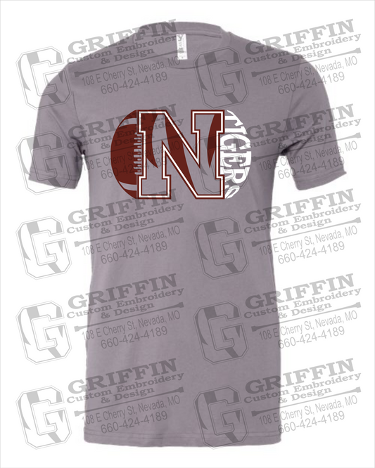 Nevada Tigers 20-S 100% Cotton Short Sleeve T-Shirt - Football