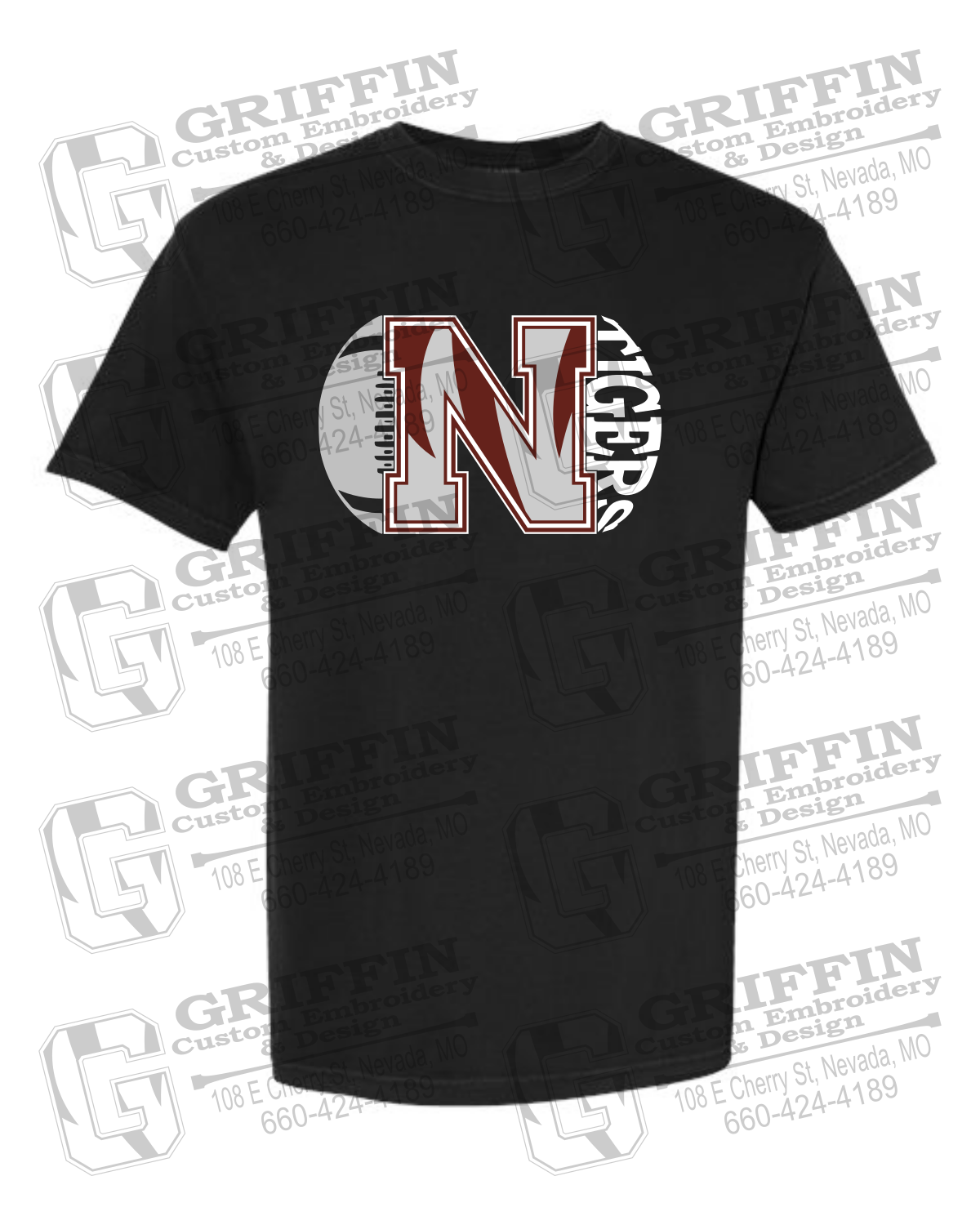 Comfort Colors Short Sleeve T-Shirt - Football - Nevada Tigers 20-S