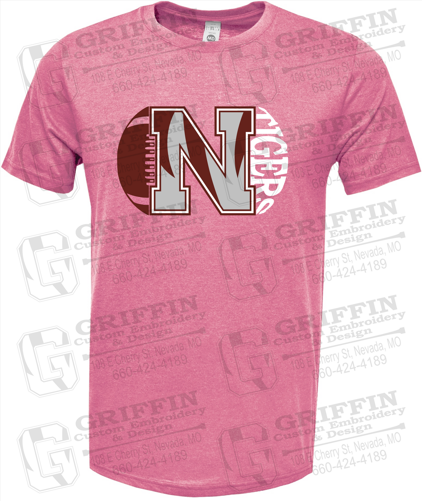 Nevada Tigers 20-S Short Sleeve T-Shirt - Football