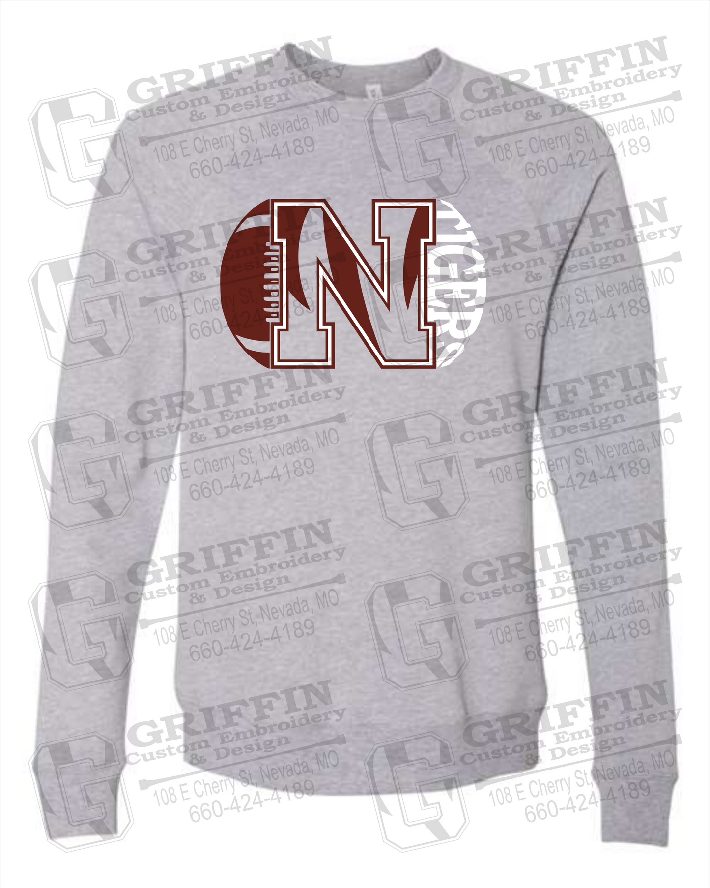 Sponge Fleece Sweatshirt - Football - Nevada Tigers 20-S