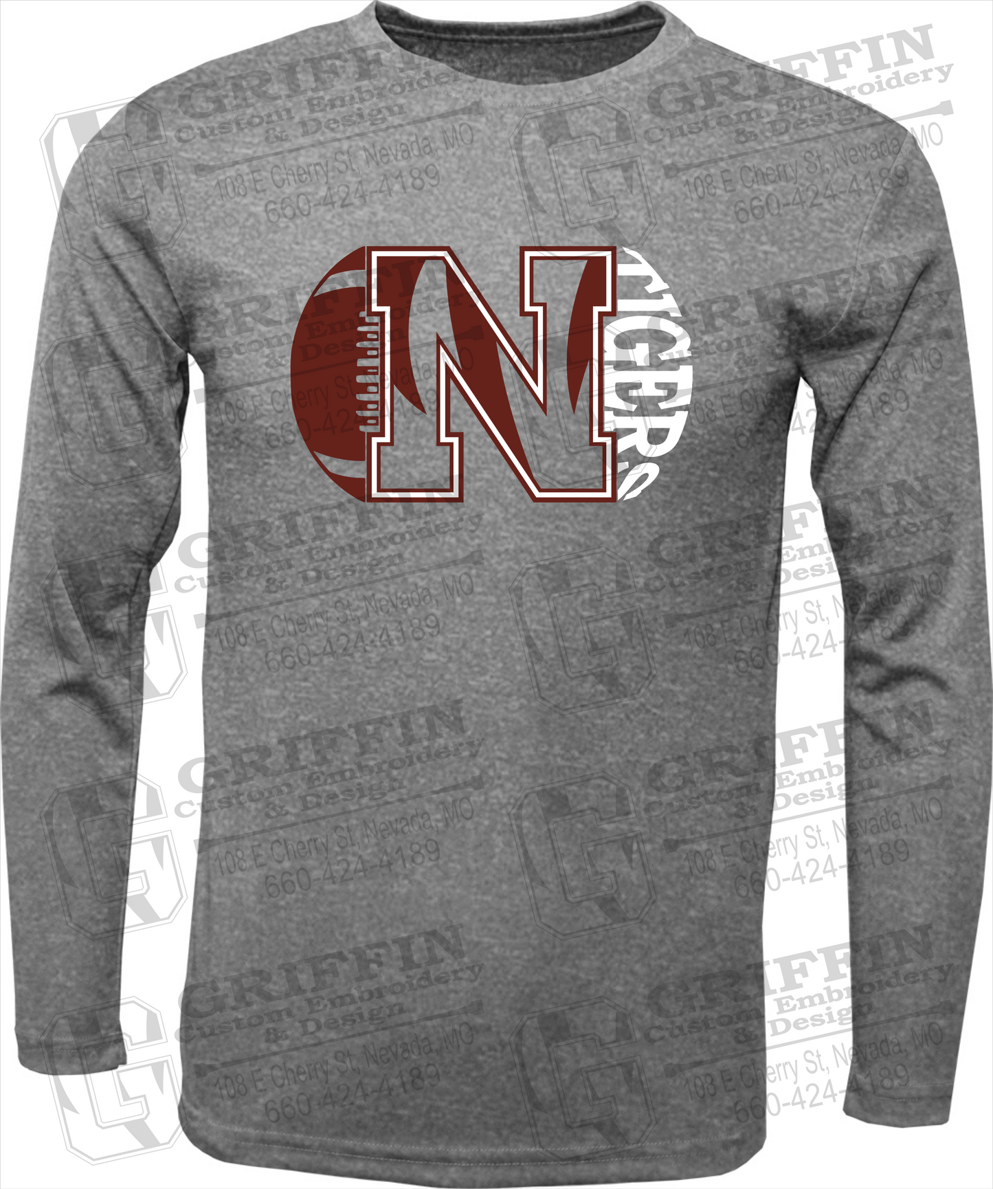 Dry-Fit Long Sleeve T-Shirt - Football - Nevada Tigers 20-S