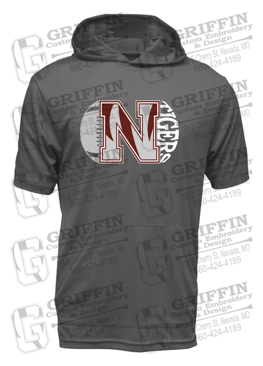 Dry-Fit Short Sleeve T-Shirt Hoodie - Football - Nevada Tigers 20-S