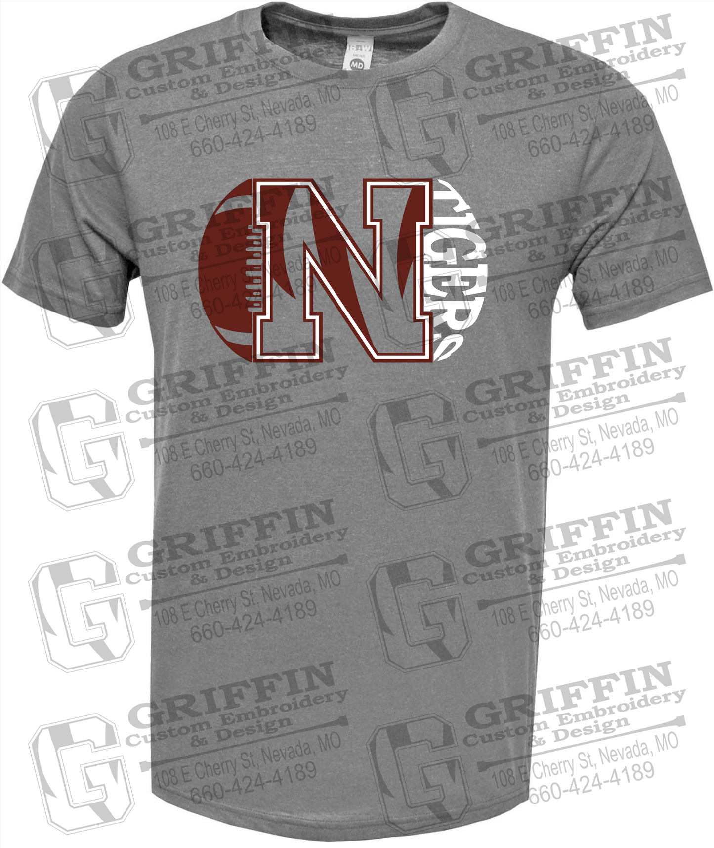 Nevada Tigers 20-S Short Sleeve T-Shirt - Football