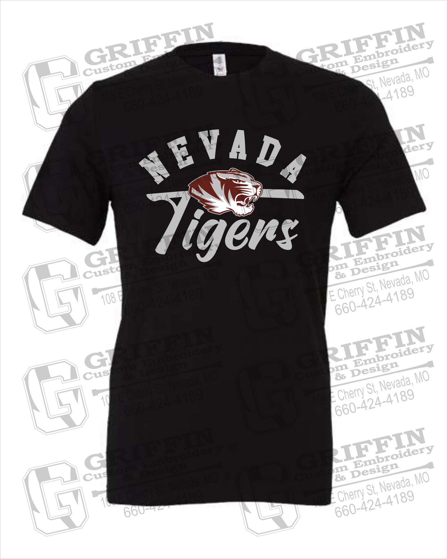 Nevada Tigers 20-Z 100% Cotton Short Sleeve T-Shirt