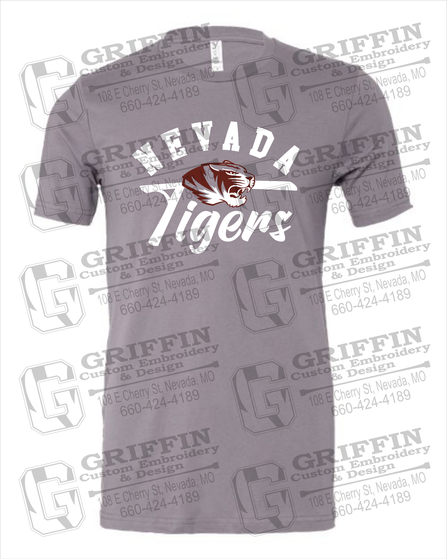 Nevada Tigers 20-Z 100% Cotton Short Sleeve T-Shirt