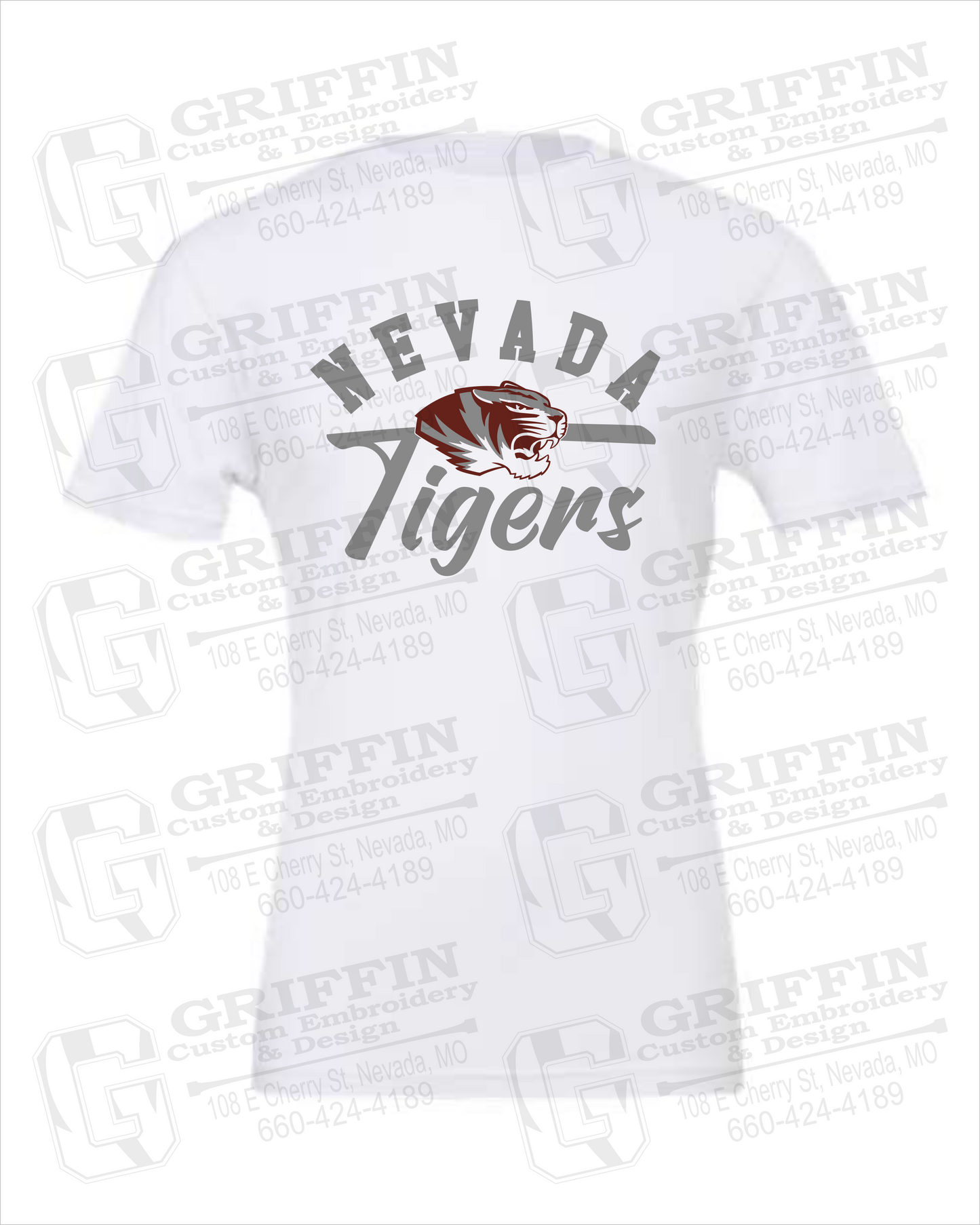 Nevada Tigers 20-Z 100% Cotton Short Sleeve T-Shirt