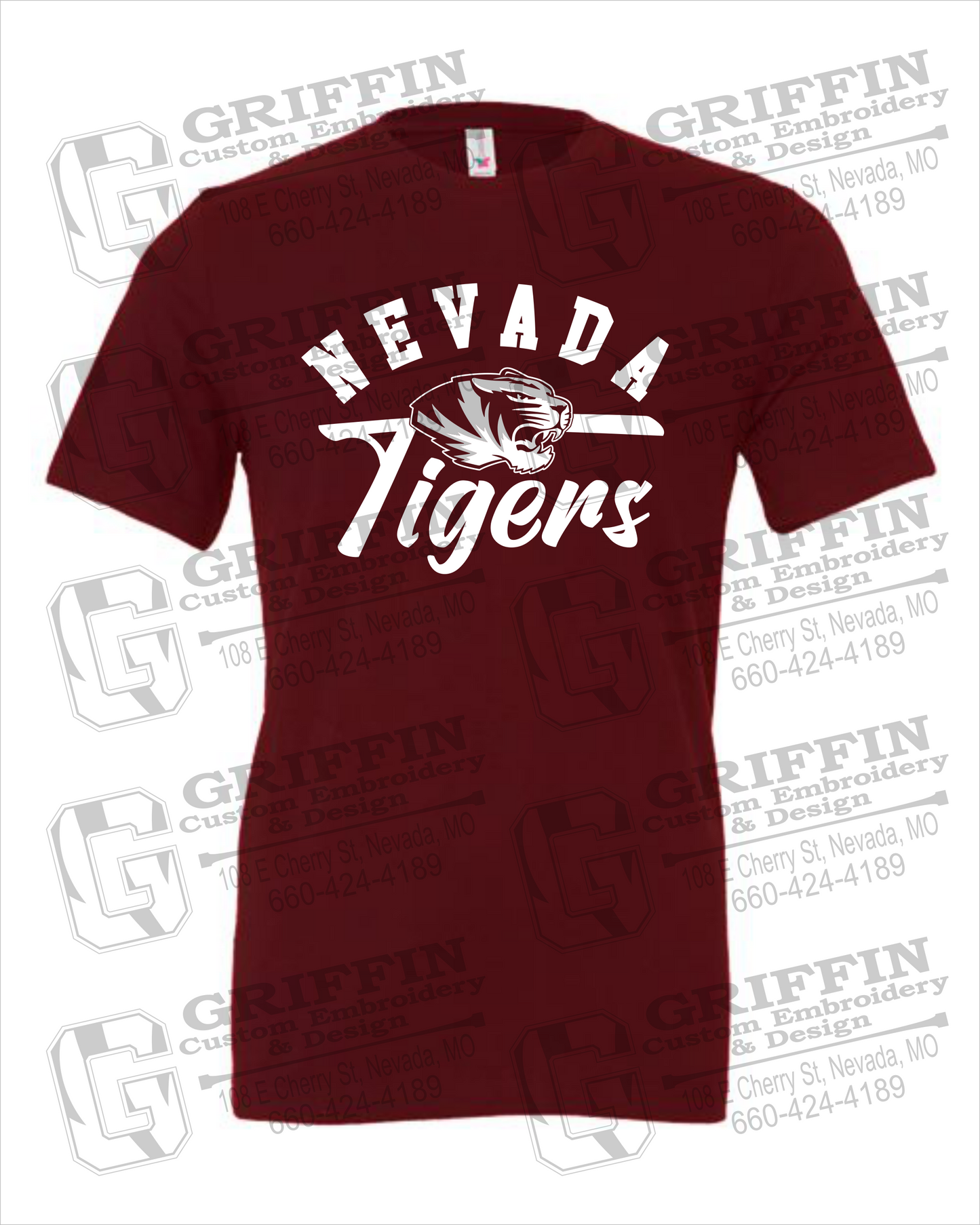 Nevada Tigers 20-Z 100% Cotton Short Sleeve T-Shirt