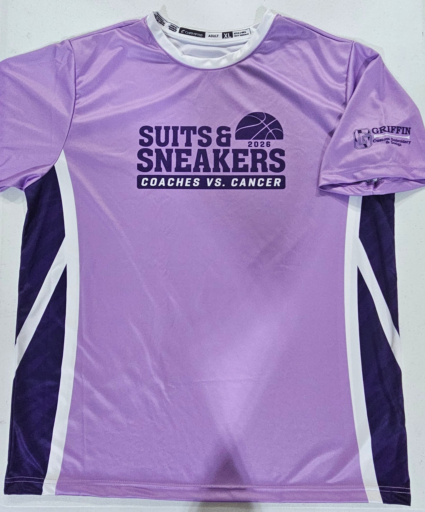 Purple Out T-Shirt Pre-Order - 2026 Suits & Sneakers Coaches vs. Cancer