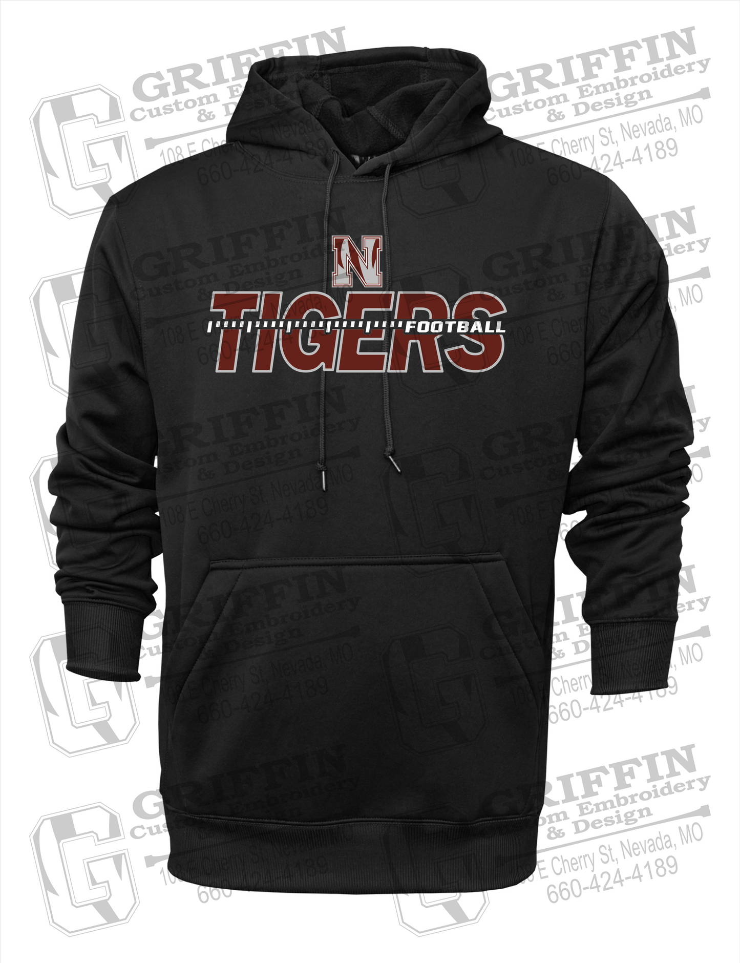 Performance Fleece Hoodie - Football - Nevada Tigers 21-D