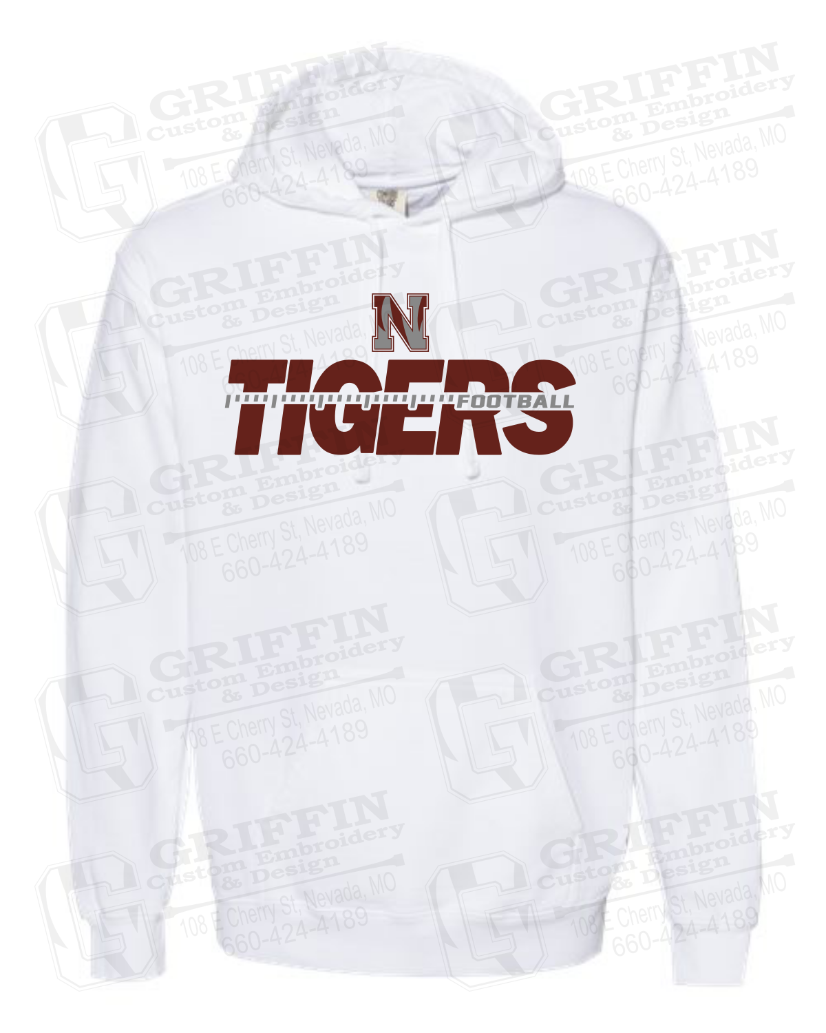 Comfort Colors Hoodie - Football - Nevada Tigers 21-D