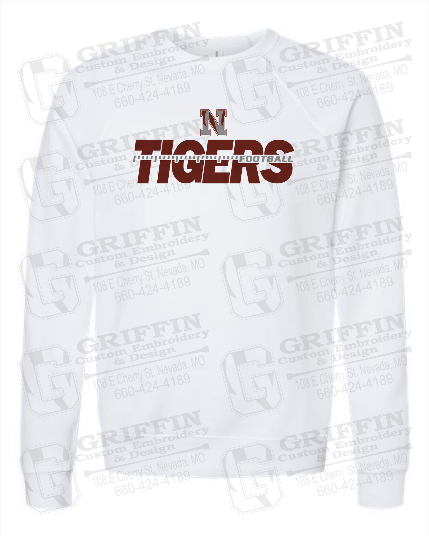 Sponge Fleece Sweatshirt - Football - Nevada Tigers 21-D