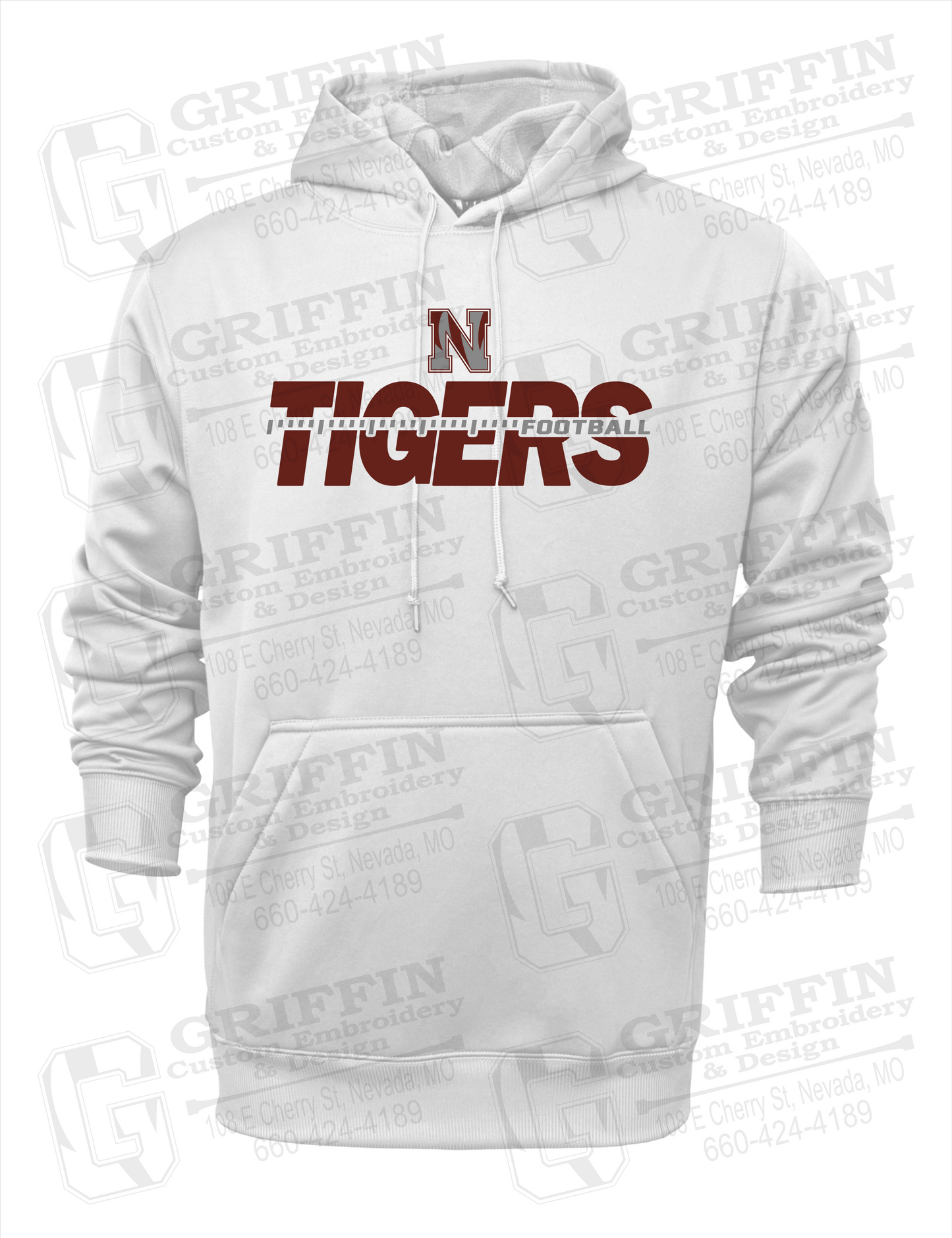 Nevada Tigers 21-D Hoodie - Football