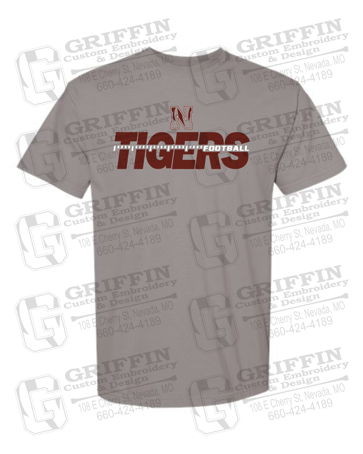 Comfort Colors Short Sleeve T-Shirt - Football - Nevada Tigers 21-D