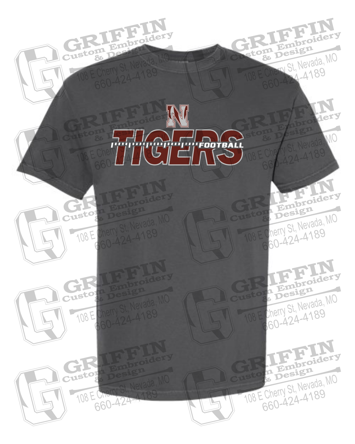 Comfort Colors Short Sleeve T-Shirt - Football - Nevada Tigers 21-D