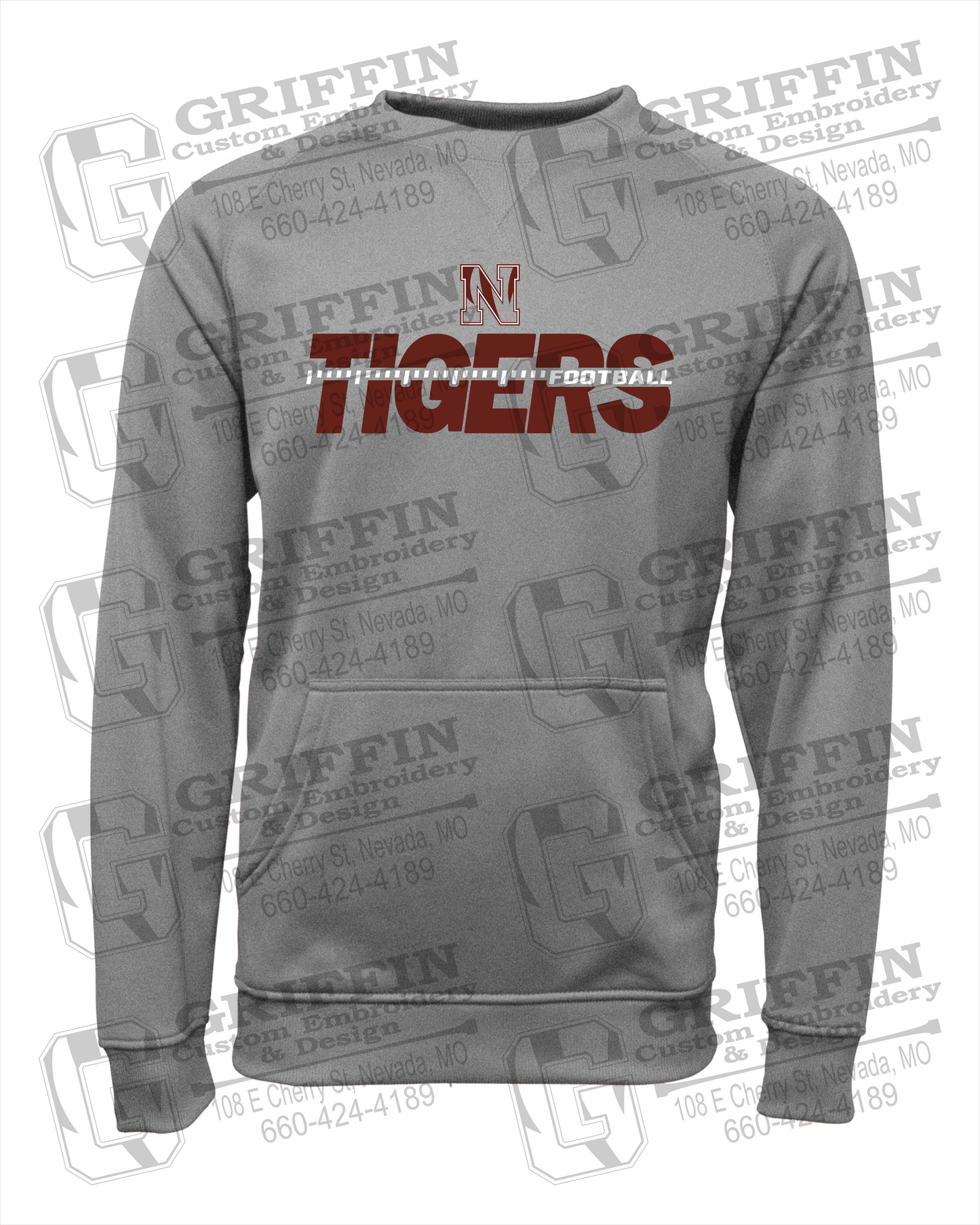 Nevada Tigers 21-D Youth Sweatshirt - Football