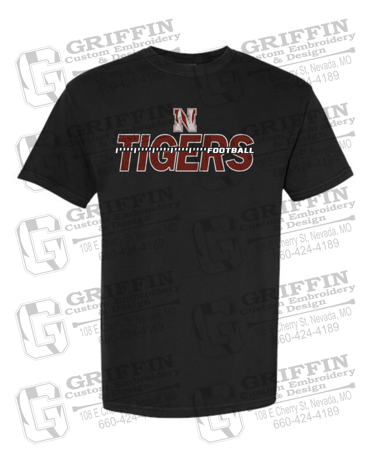 Comfort Colors Short Sleeve T-Shirt - Football - Nevada Tigers 21-D