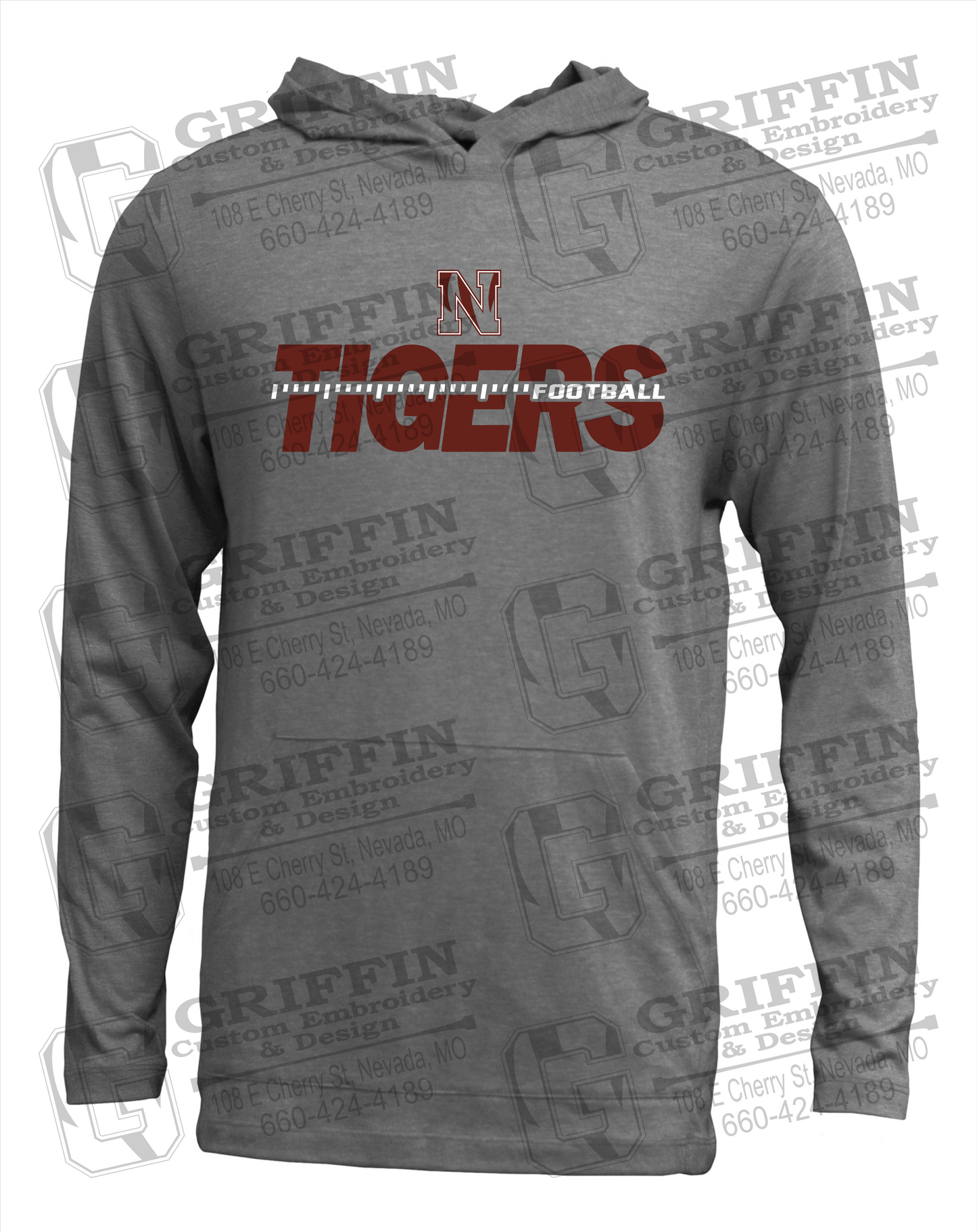 Nevada Tigers 21-D T-Shirt Hoodie - Football