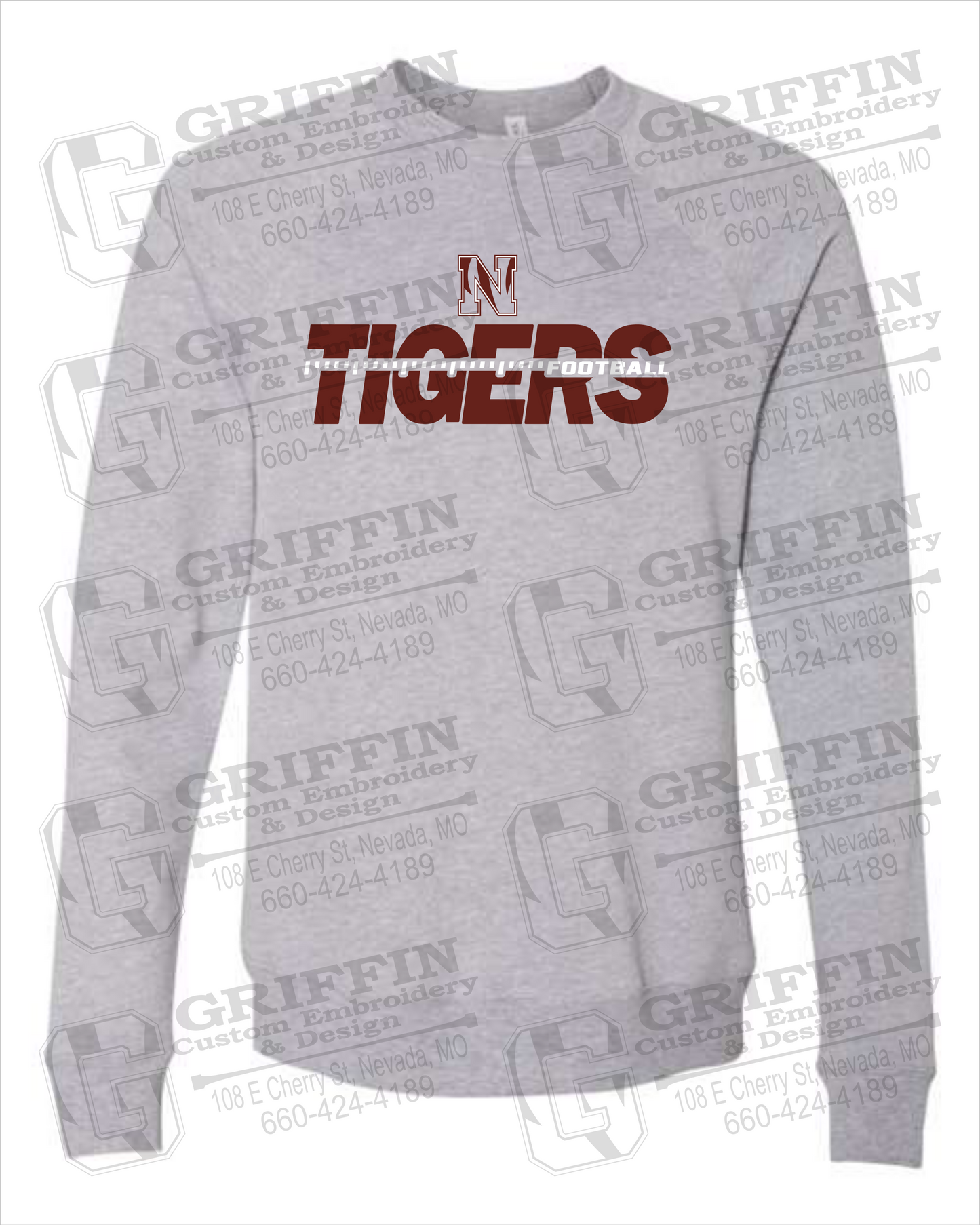 Sponge Fleece Sweatshirt - Football - Nevada Tigers 21-D