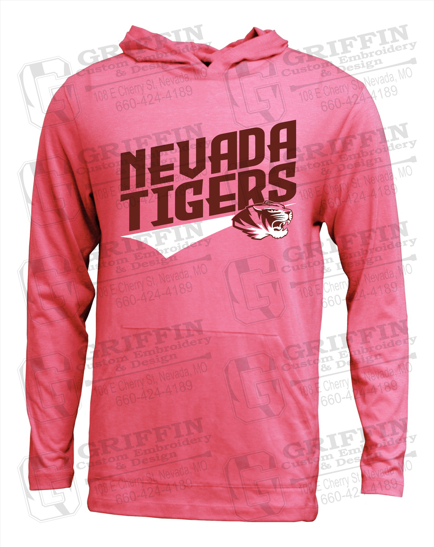 Soft-Tek T-Shirt Hoodie - Nevada Tigers 21-E