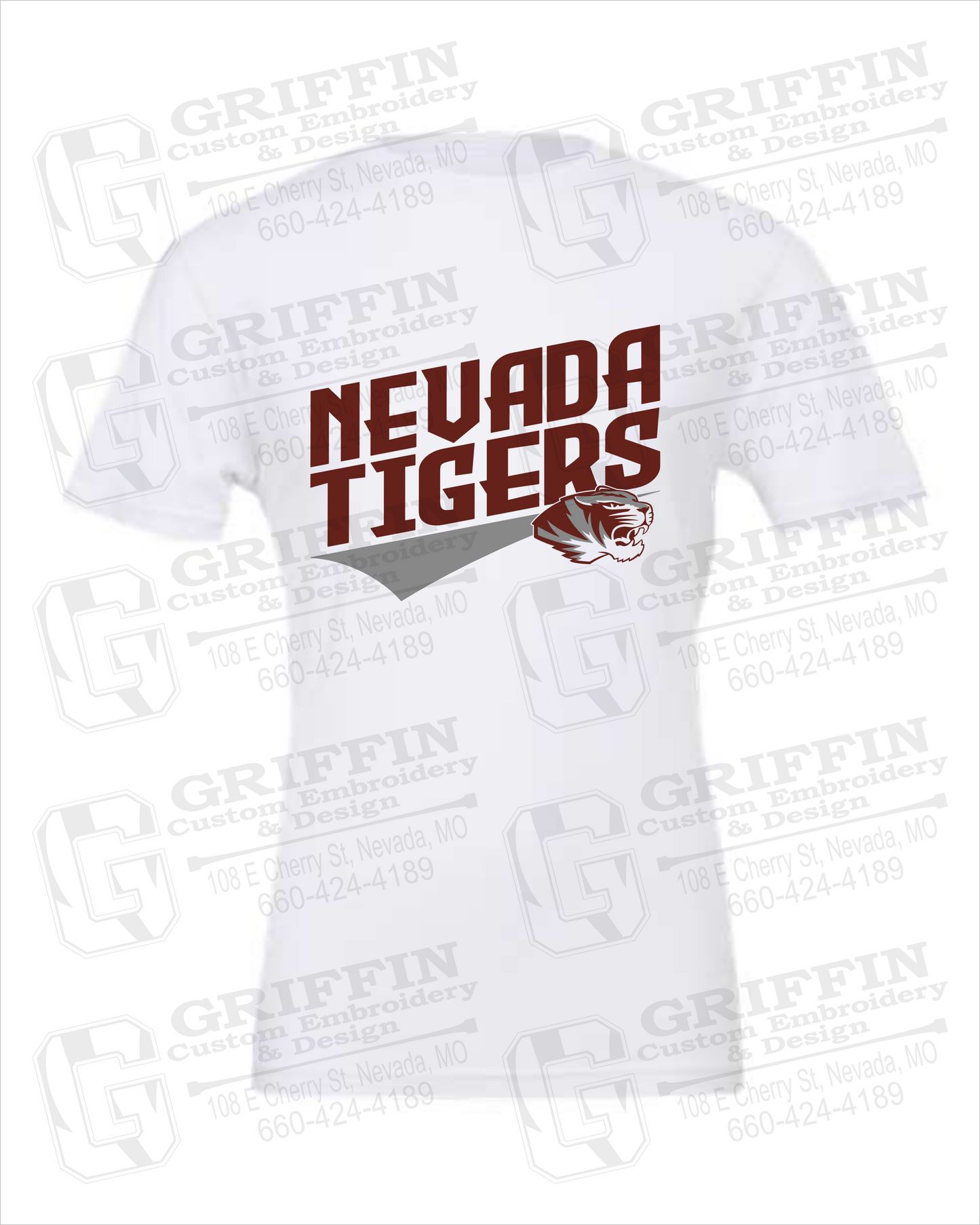 Nevada Tigers 21-E 100% Cotton Short Sleeve T-Shirt