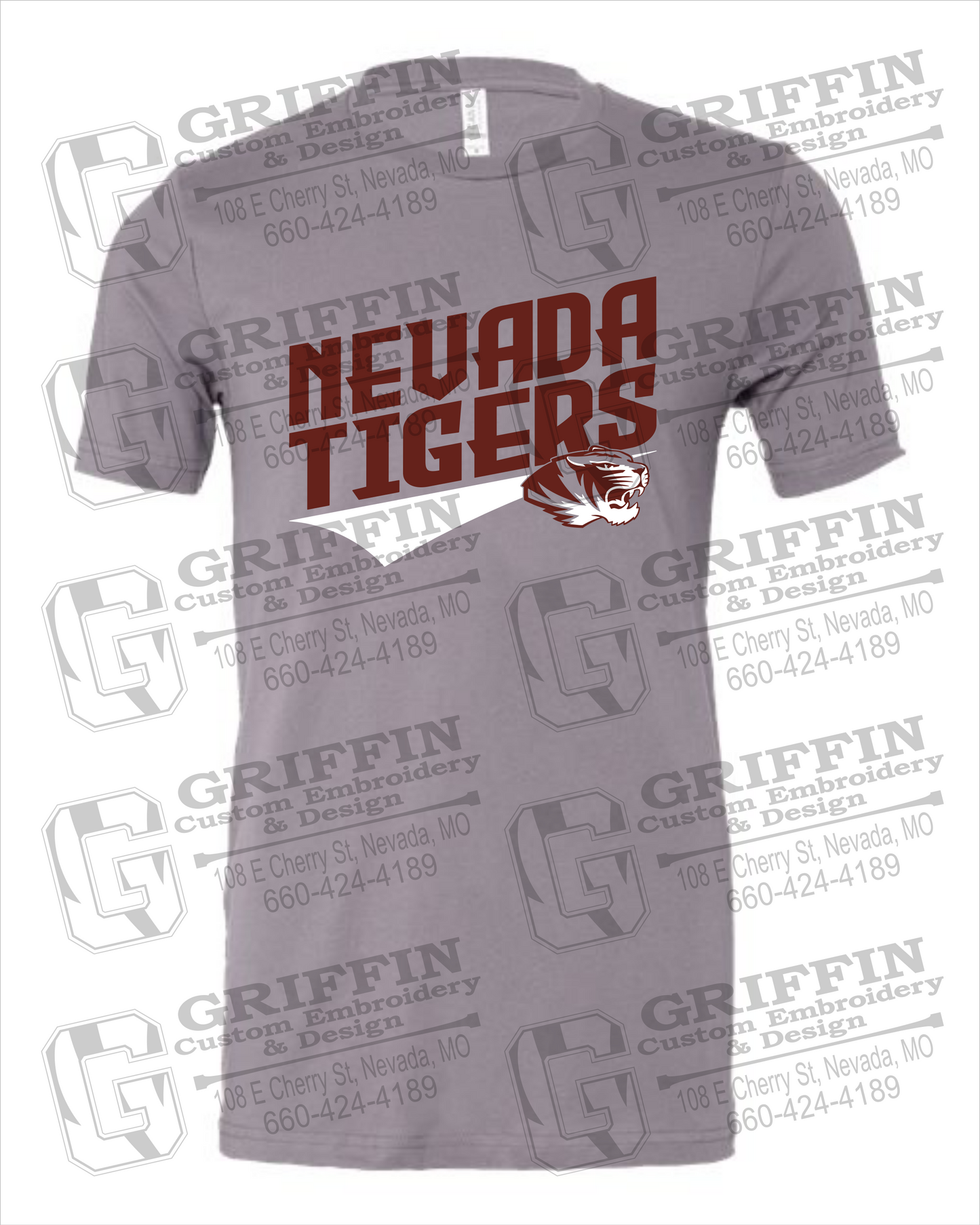 Nevada Tigers 21-E 100% Cotton Short Sleeve T-Shirt