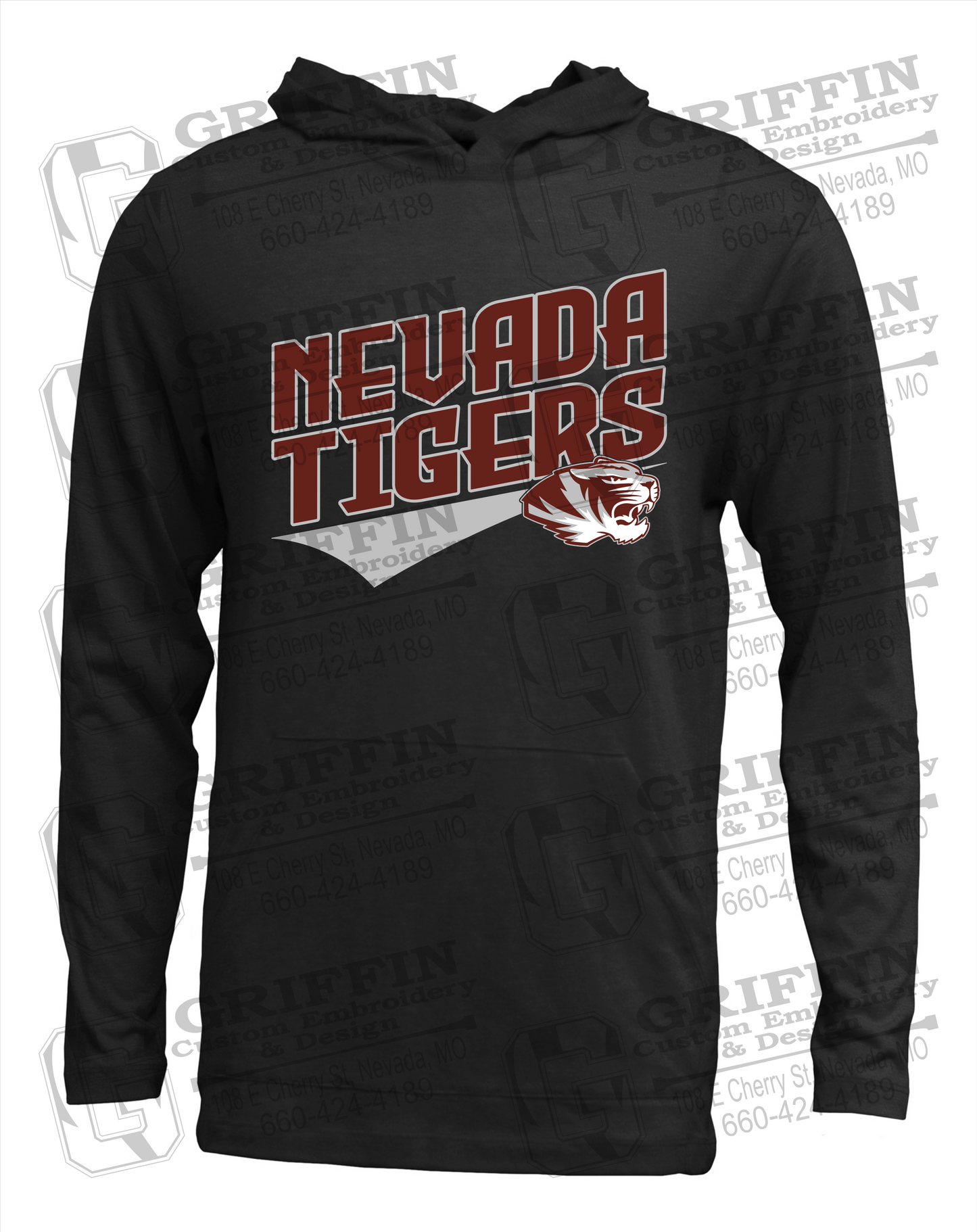 Soft-Tek T-Shirt Hoodie - Nevada Tigers 21-E
