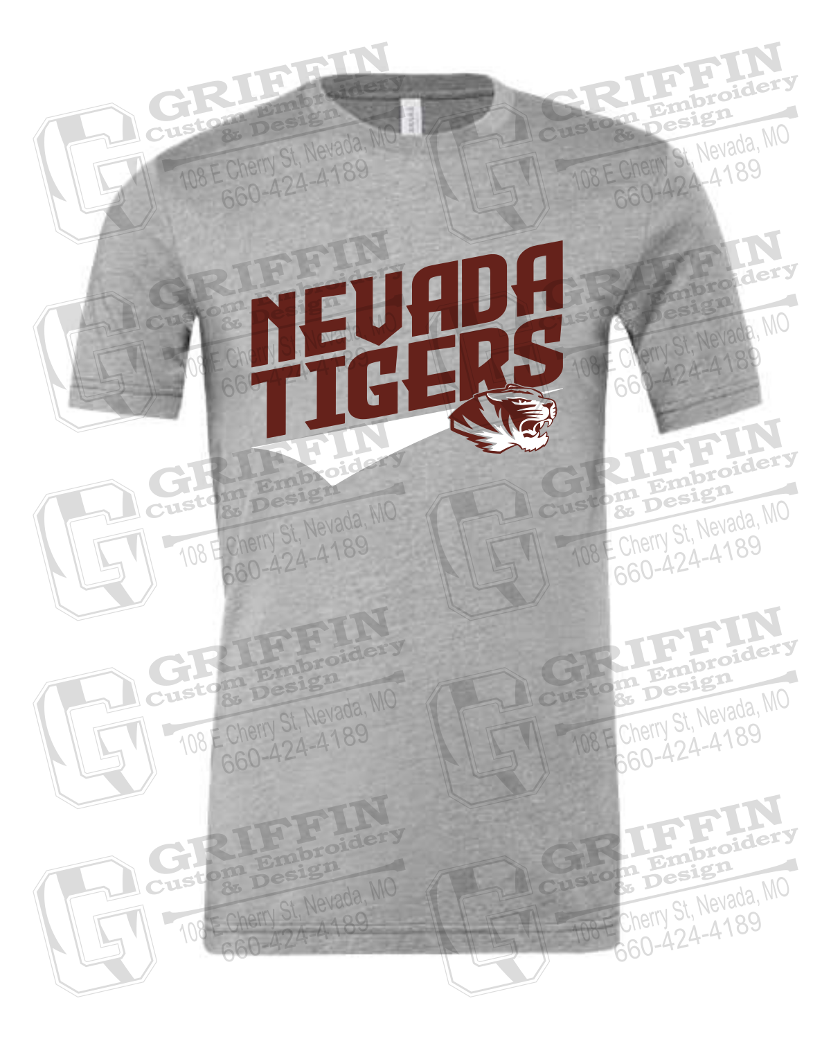 Cotton Short Sleeve T-Shirt - Nevada Tigers 21-E