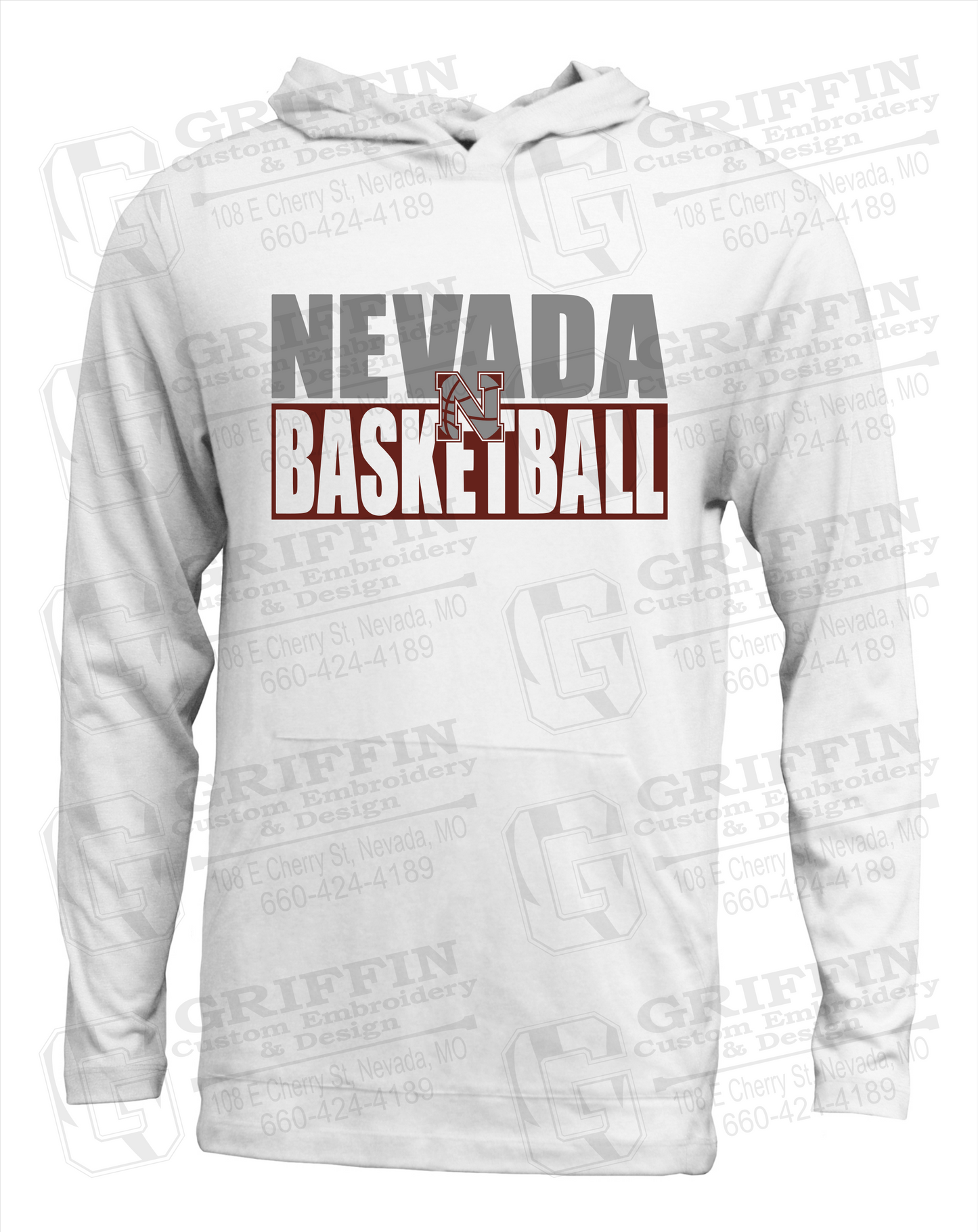 Soft-Tek T-Shirt Hoodie - Basketball - Nevada Tigers 21-Q