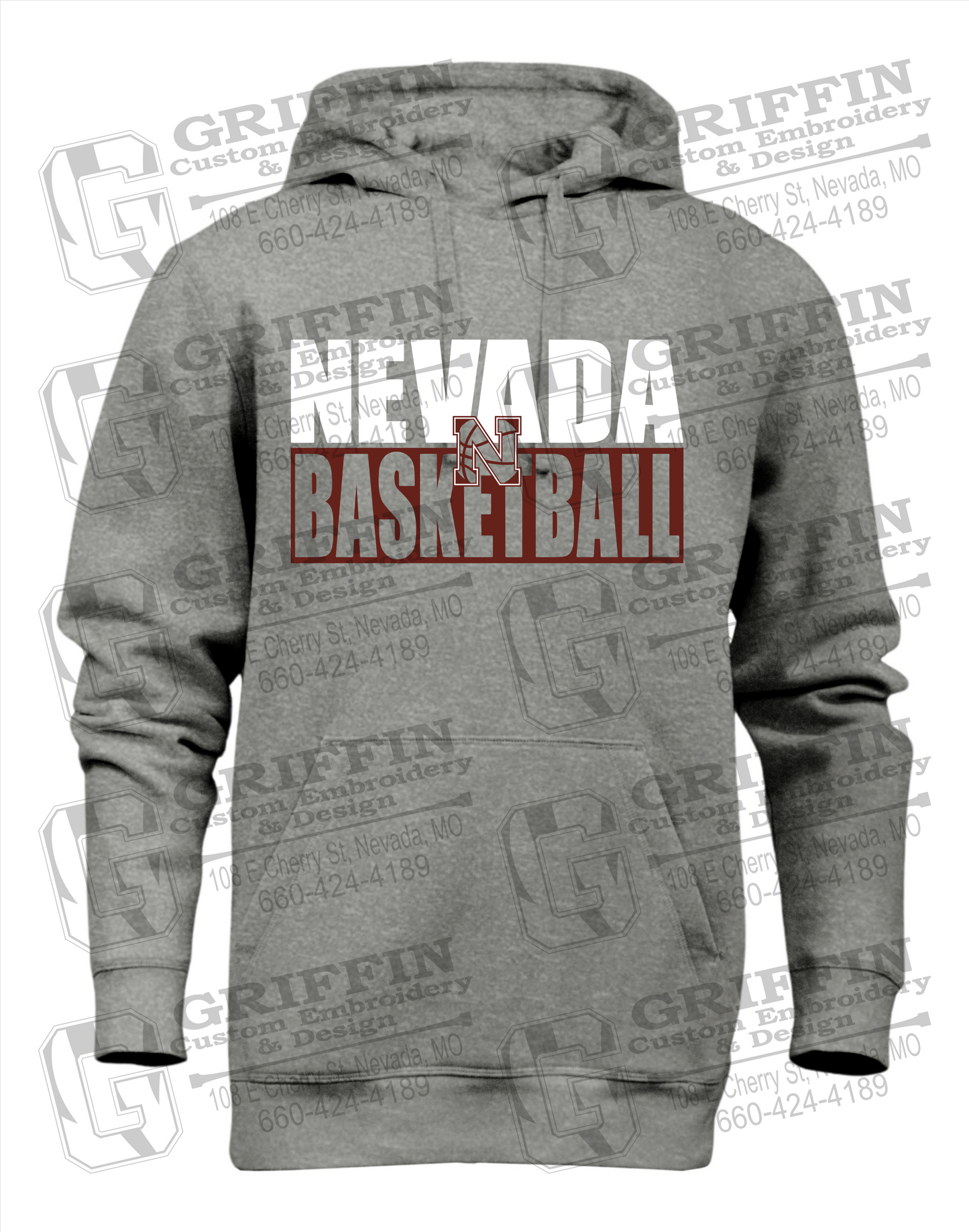 Nevada Tigers 21-Q Youth Heavyweight Hoodie - Basketball