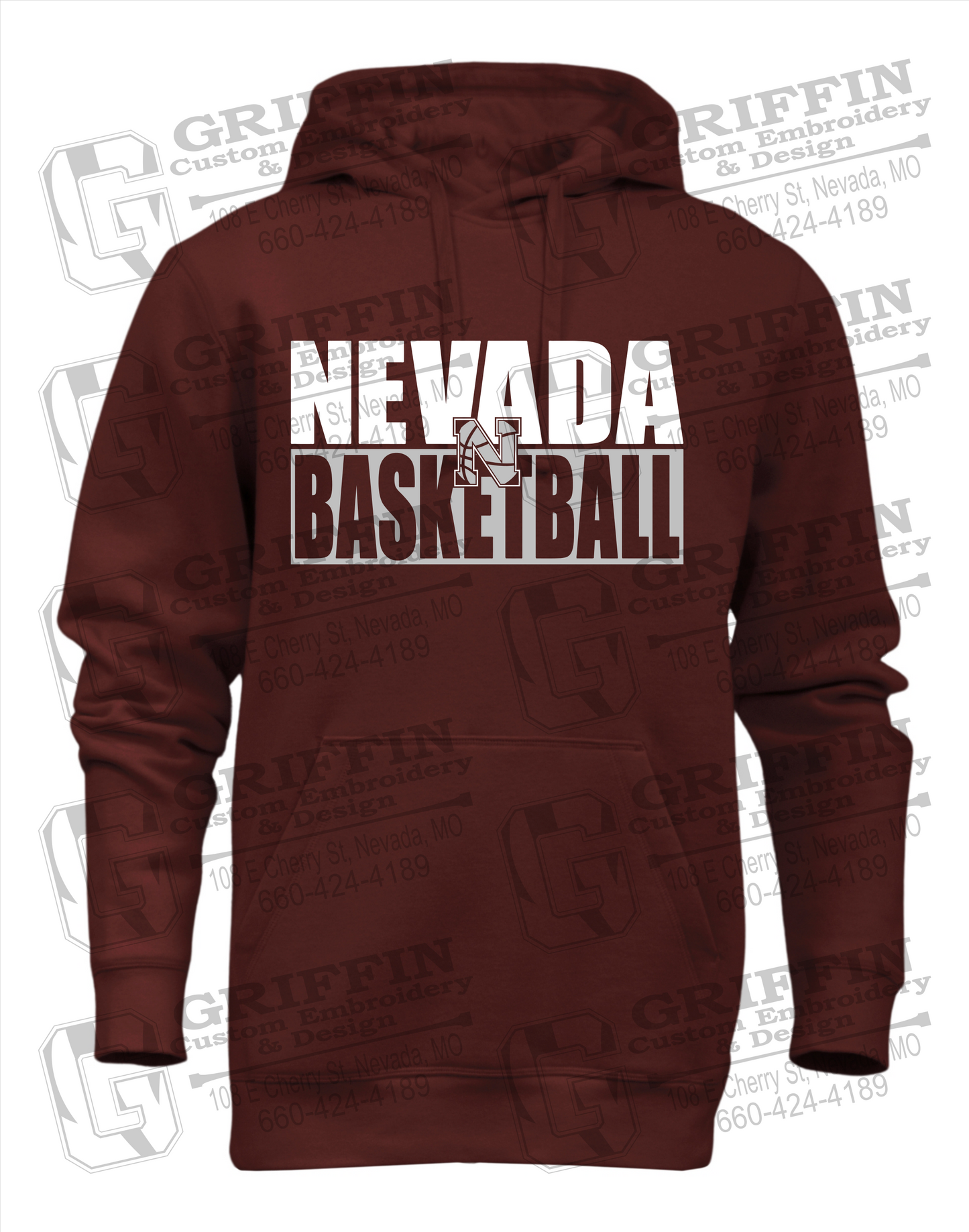 Heavyweight Fleece Hoodie - Basketball - Nevada Tigers 21-Q