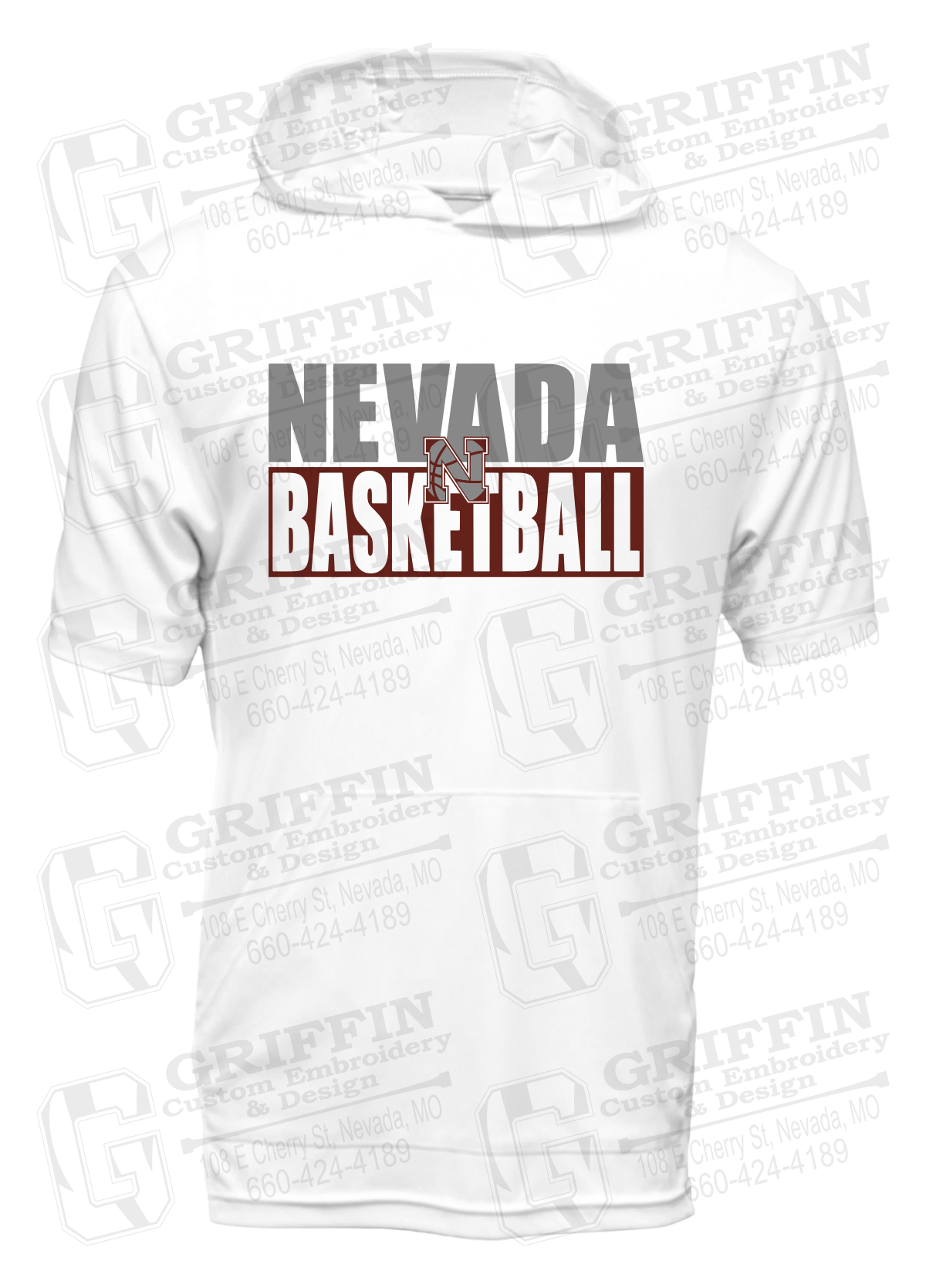 Dry-Fit Short Sleeve T-Shirt Hoodie - Basketball - Nevada Tigers 21-Q