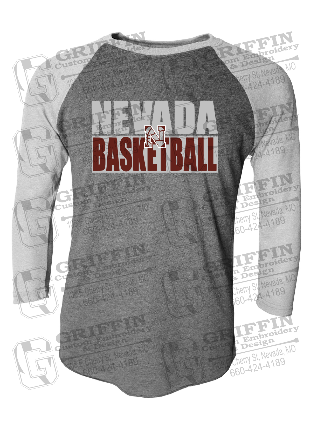 Tri-Blend Raglan Sleeve T-Shirt - Basketball - Nevada Tigers 21-Q